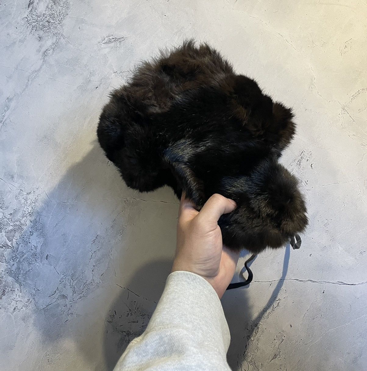 Japanese Brand Ushanka Trapper Hat Furry Mohair Fuzzy Fur Hat Size ONE SIZE - 4 Thumbnail