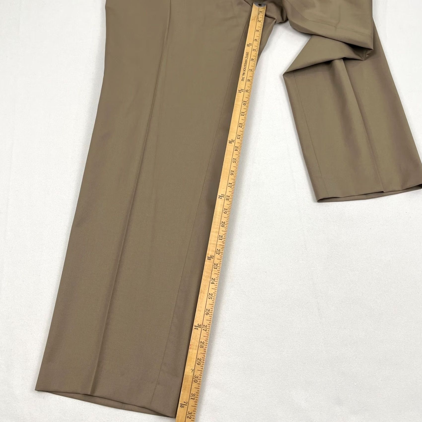 Vintage VINTAGE Hugo Boss Dress Pants Men 38 x 32 James Brown Straight Brown Wool Trousers Slack Size US 38 / EU 54 - 4 Thumbnail