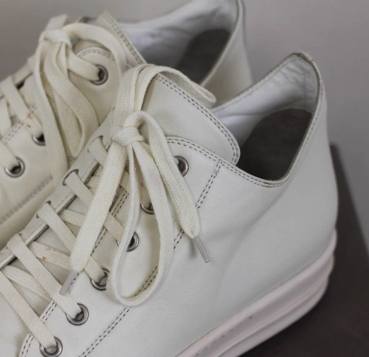 Rick Owens Rick Owens Leather "Milk" Bubble Converse-Inspired Sneakers Size US 7 / EU 40 - 3 Thumbnail