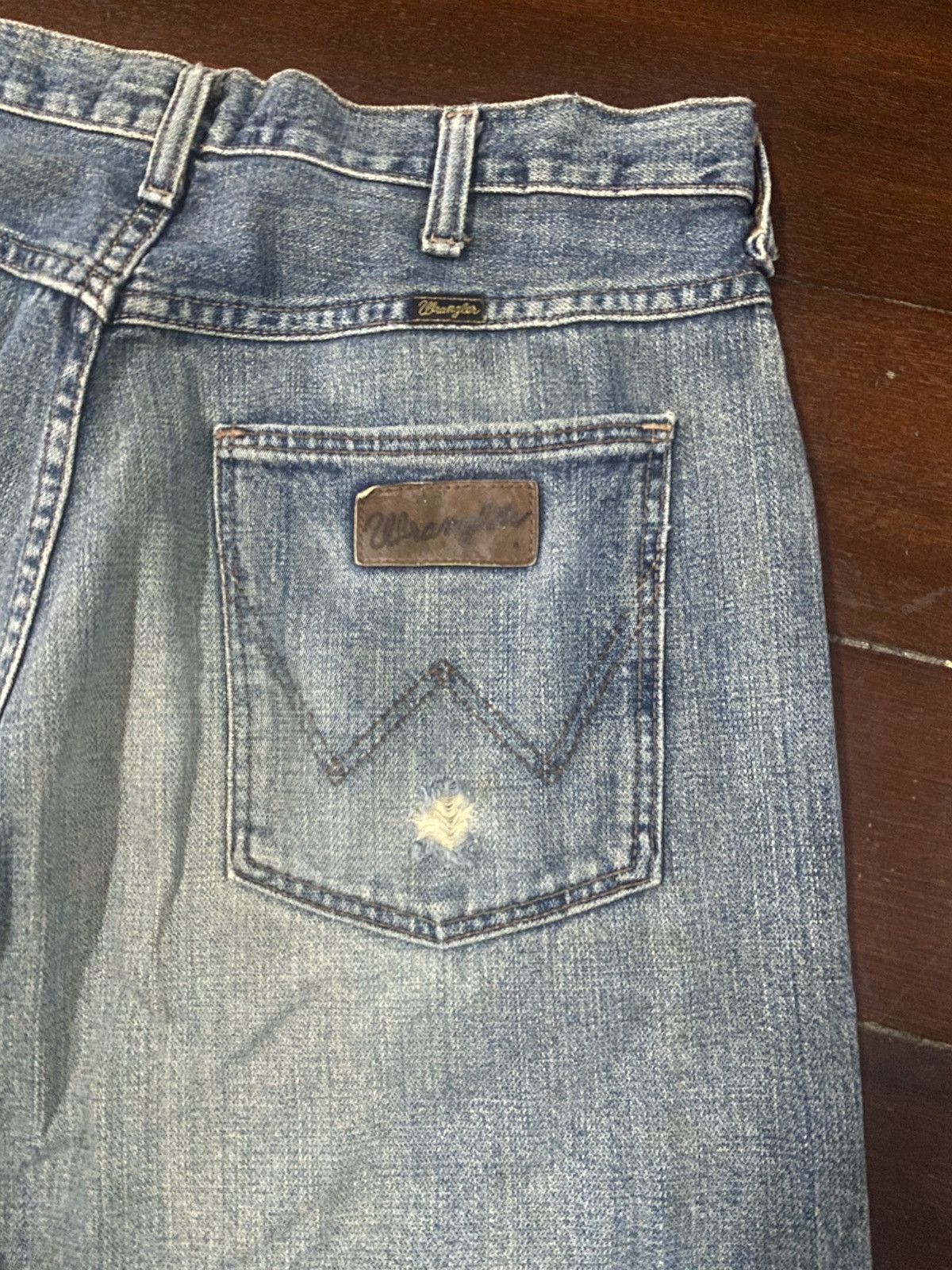 Hysteric Glamour 2000s wrangler distressed japan wash denim pants y2k style Size US 33 - 14 Thumbnail