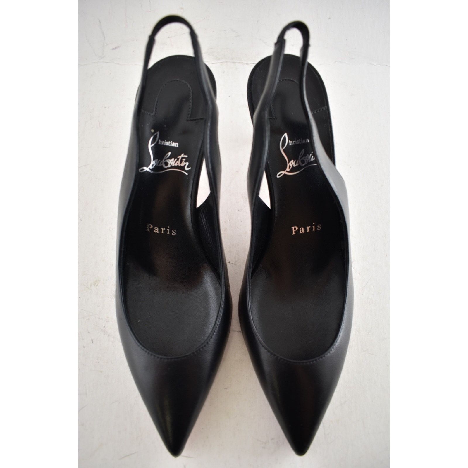 Christian Louboutin Christian Louboutin Hot Chick Sling 70 Black Nappa 36.5 Size US 6.5 / IT 36.5 - 9 Thumbnail