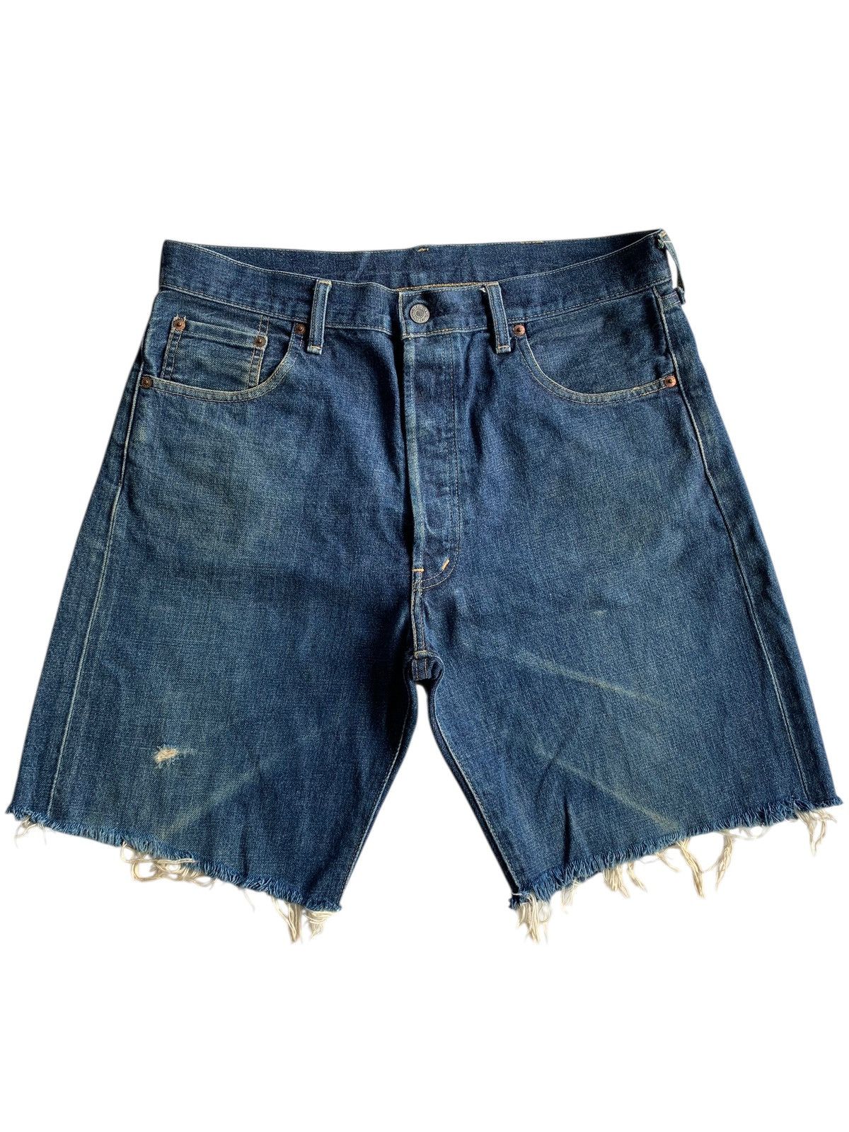 Levi's VINTAGE LEVIS BIG E SELVEDGE J22 BUTTON FLY SHORT DENIM Size US 34 / EU 50 - 2 Thumbnail