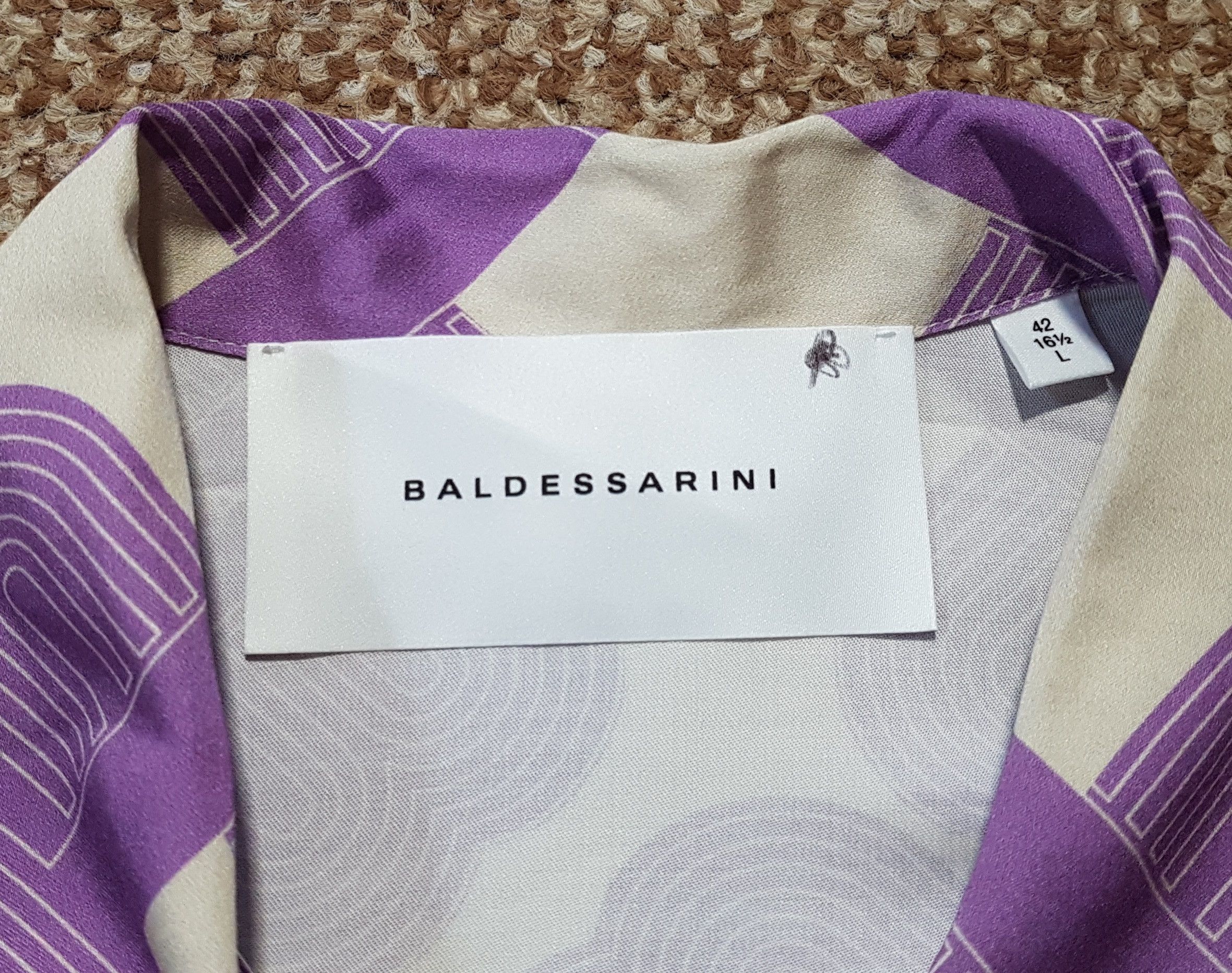 Baldessarini Baldessarini Monogram Shirt Button Up Viscose Short Sleeve L Size US L / EU 52-54 / 3 - 8 Thumbnail