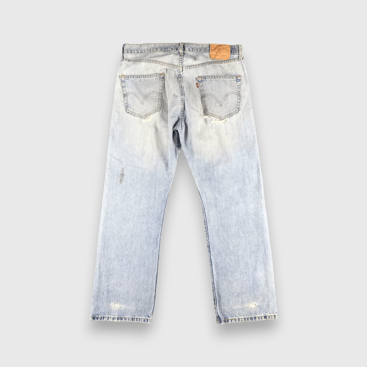 Levi's × Vintage 90s Vintage Ripped Light Wash Levis 501 Jeans-J1611 Size US 36 / EU 52 - 2 Thumbnail