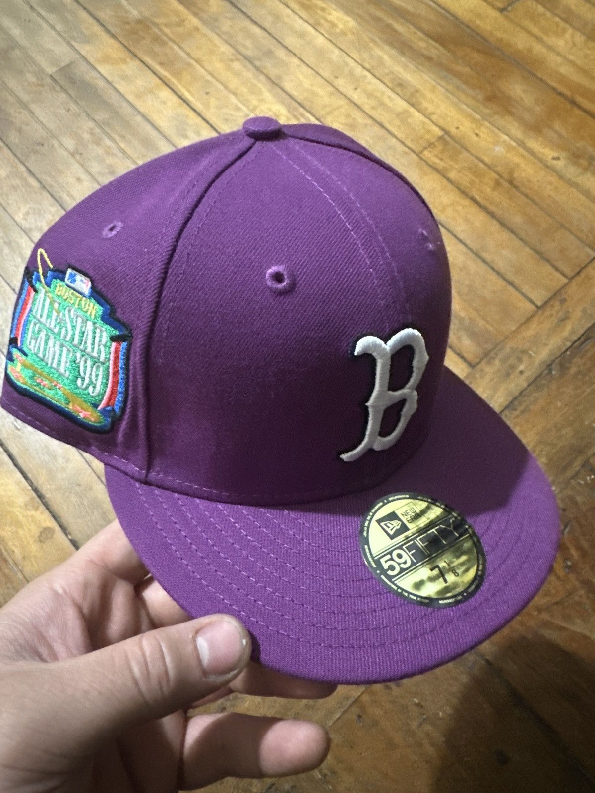 New Era New era boston red sox fitted “barney” sz 7 1/8 59fifty Size ONE SIZE - 2 Thumbnail