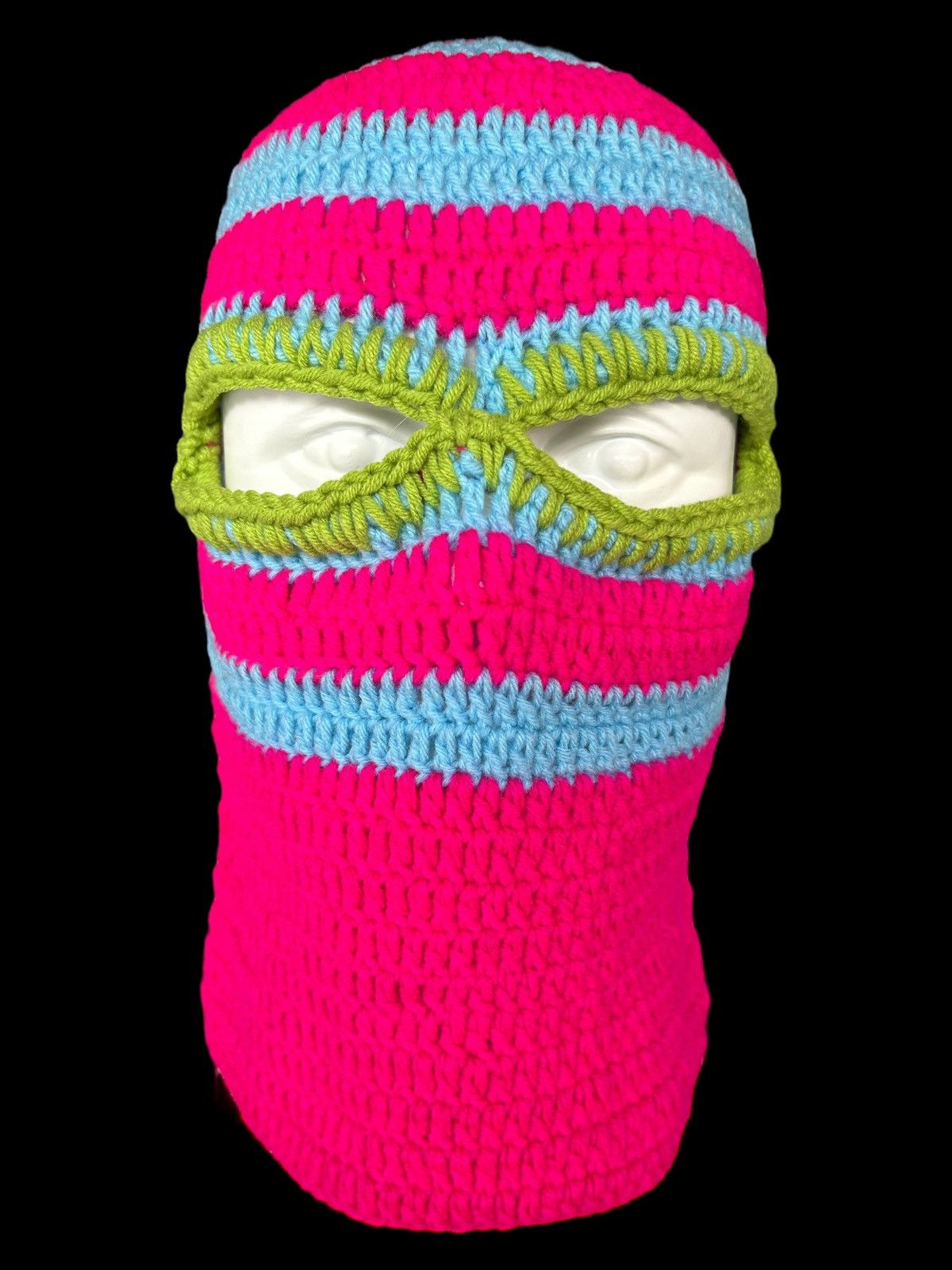 Japanese Brand × Kapital × Vintage Rare Crochet Knitted Handmade Balaclava Masked ☠️☠️ Size ONE SIZE - 3 Thumbnail