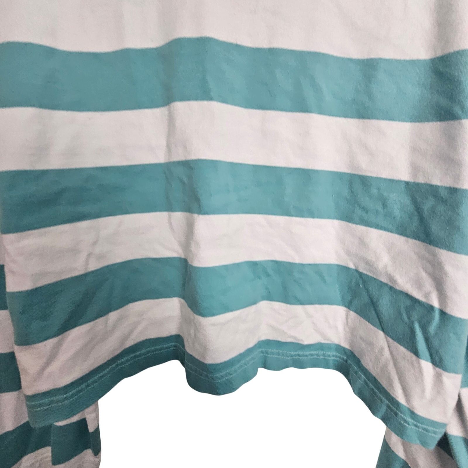 Vineyard Vines Vineyard Vines Shirt Long Sleeve Crop Top Blue Striped L Size L / US 10 / IT 46 - 3 Thumbnail
