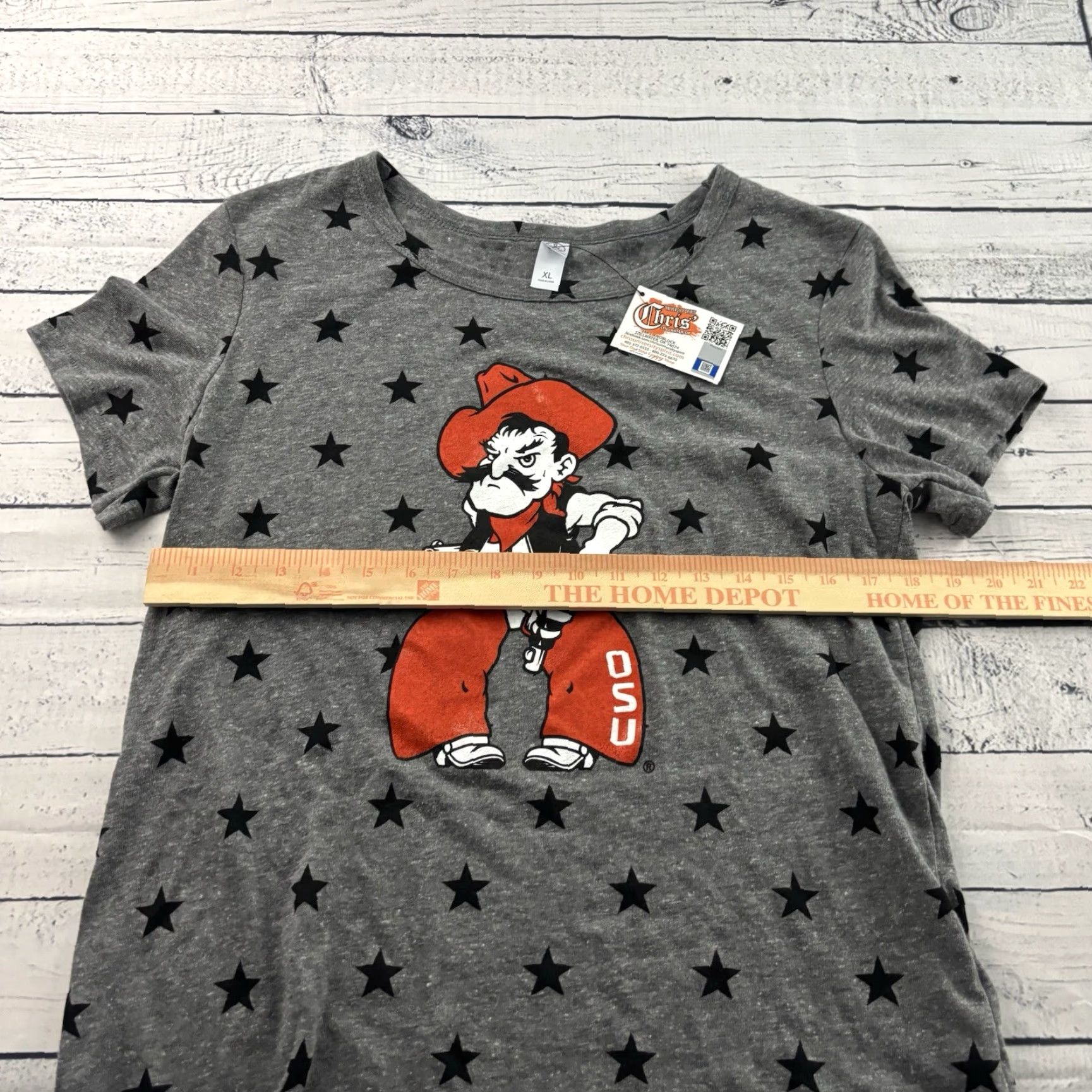 Vintage NEW Oklahoma State Pete Short Sleeve T Shirt Women's XL Gray Size XL / US 12-14 / IT 48-50 - 5 Thumbnail