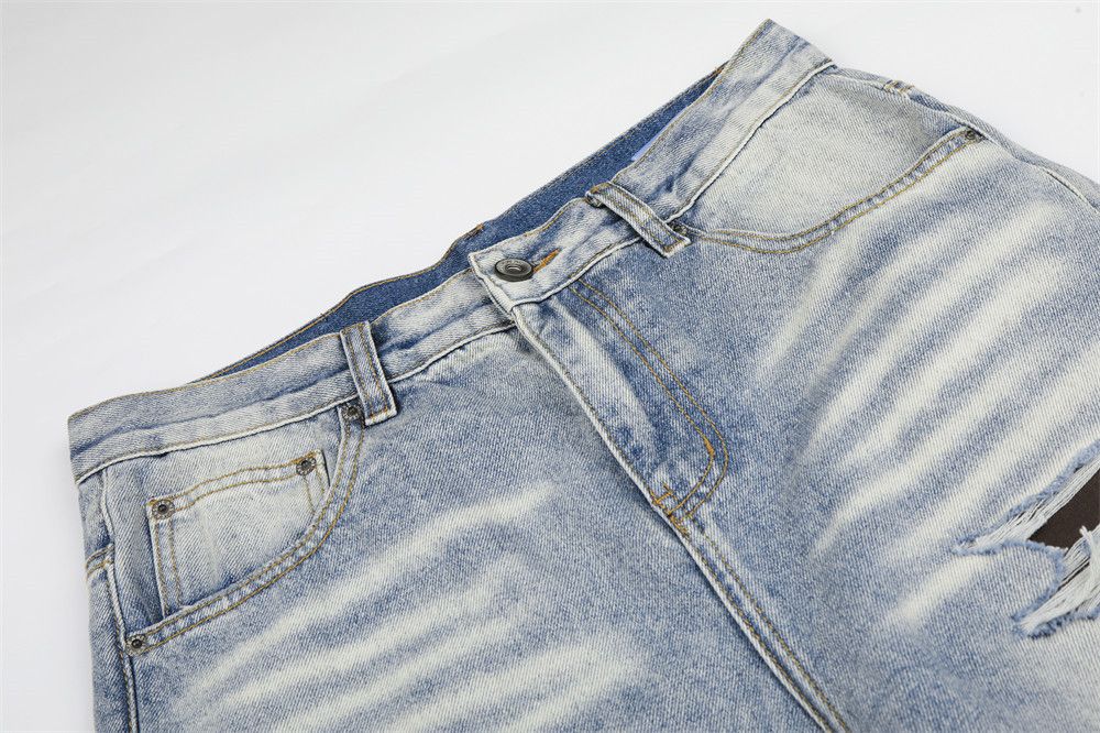 Vintage Men's Hippie Punk Distressed Ripped Flared Jeans Size US 32 / EU 48 - 3 Thumbnail