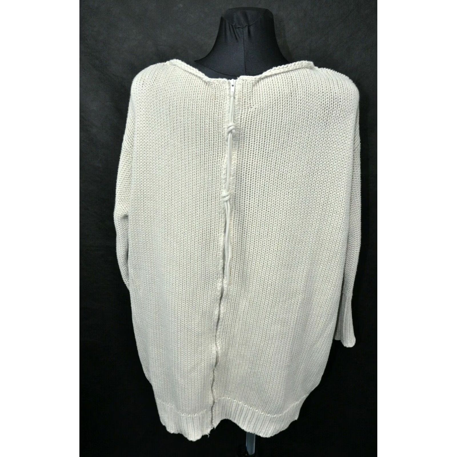 Acne Studios ACNE SHO R OVERSIZED SWEATER XS BEIGE 100% COTTON KNIT PULLOVER WOMEN MEN? Size XS / US 0-2 / IT 36-38 - 2 Thumbnail