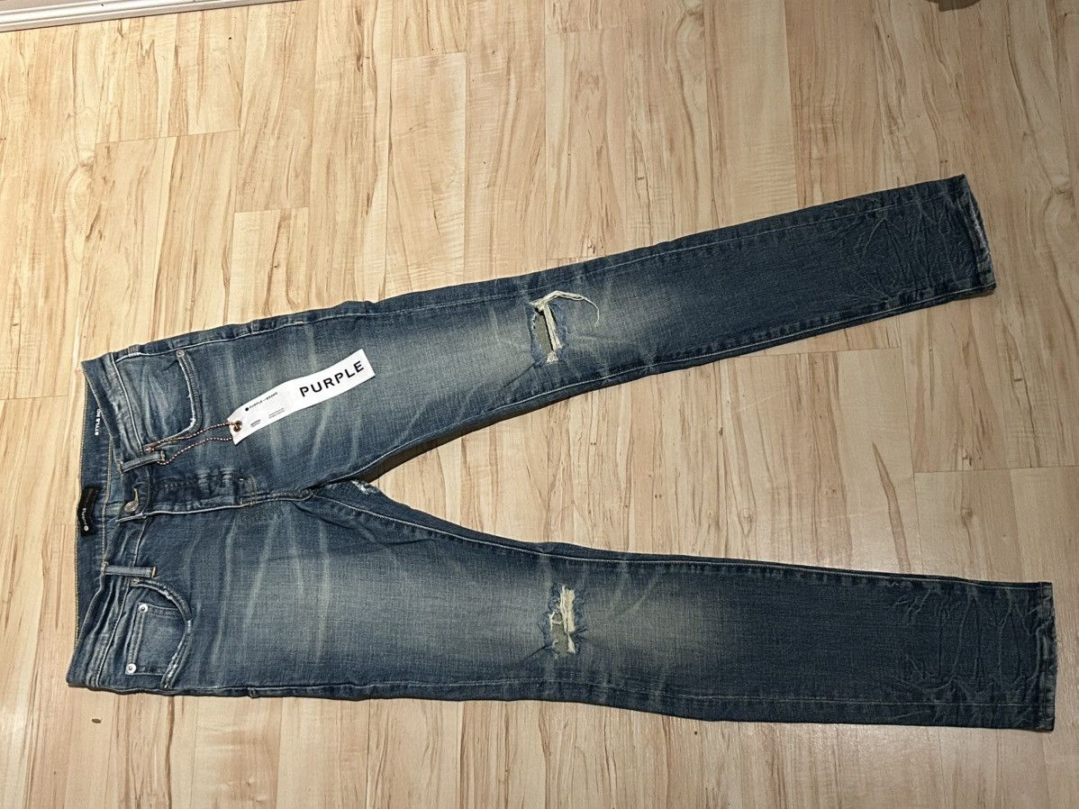 Purple Brand PURPLE BRAND TINTED INDIGO BLOWOUT JEANS Size US 30 / EU 46 - 2 Thumbnail