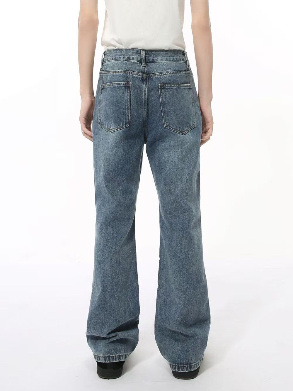 Japanese Brand × Jean Vintage frayed deconstructed micro flare jeans Size US 30 / EU 46 - 4 Thumbnail