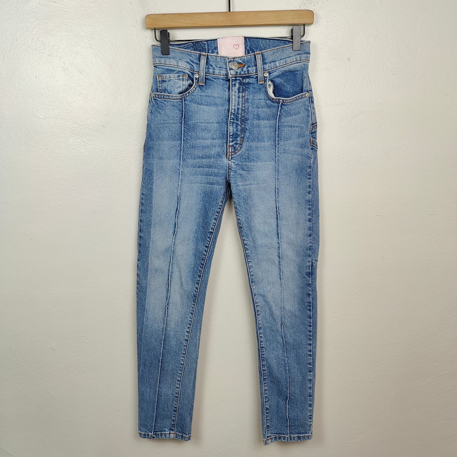 Other Revice Venus Crop Star Jeans Womens 26 Medium Wash Size 26" / US 2 / IT 38 - 3 Thumbnail