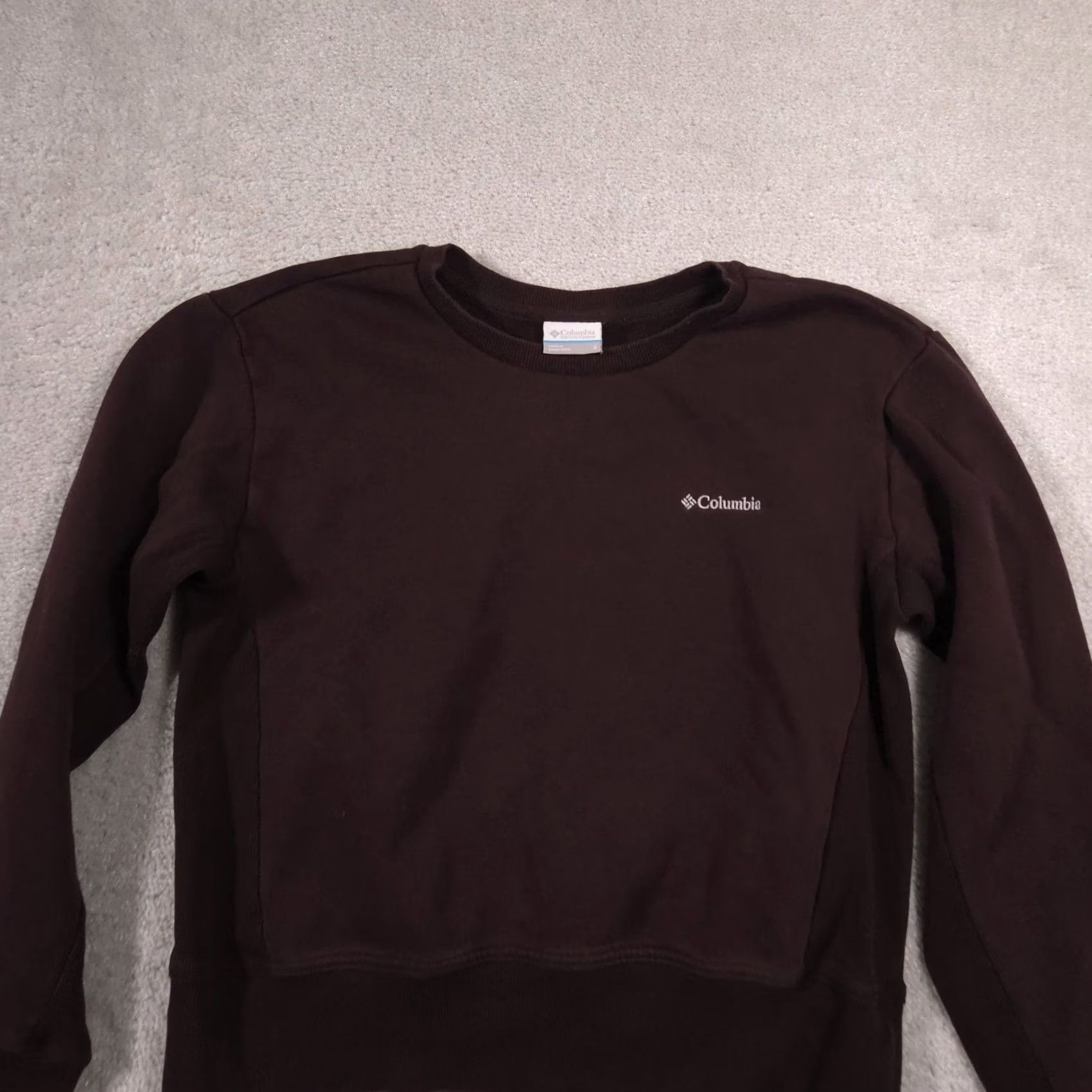 Vintage Columbia Womens Sweatshirt Small Maroon Crewneck Pullover Cropped Fit Size S / US 4 / IT 40 - 3 Thumbnail