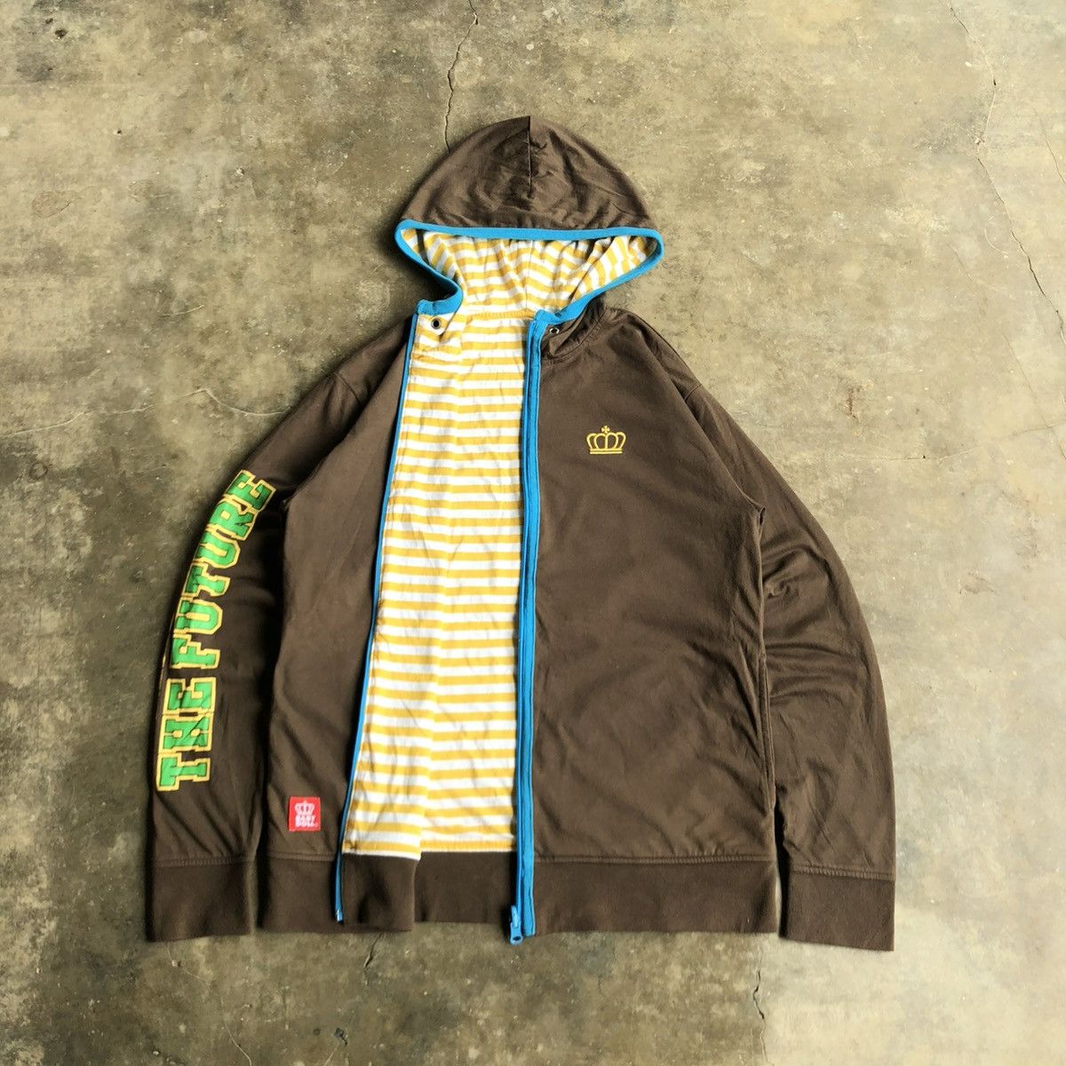 Hysteric Glamour 2000s Baby Doll Reversible Ziphoodie Brown/Striped Lgb Size US M / EU 48-50 / 2 - 1 Thumbnail