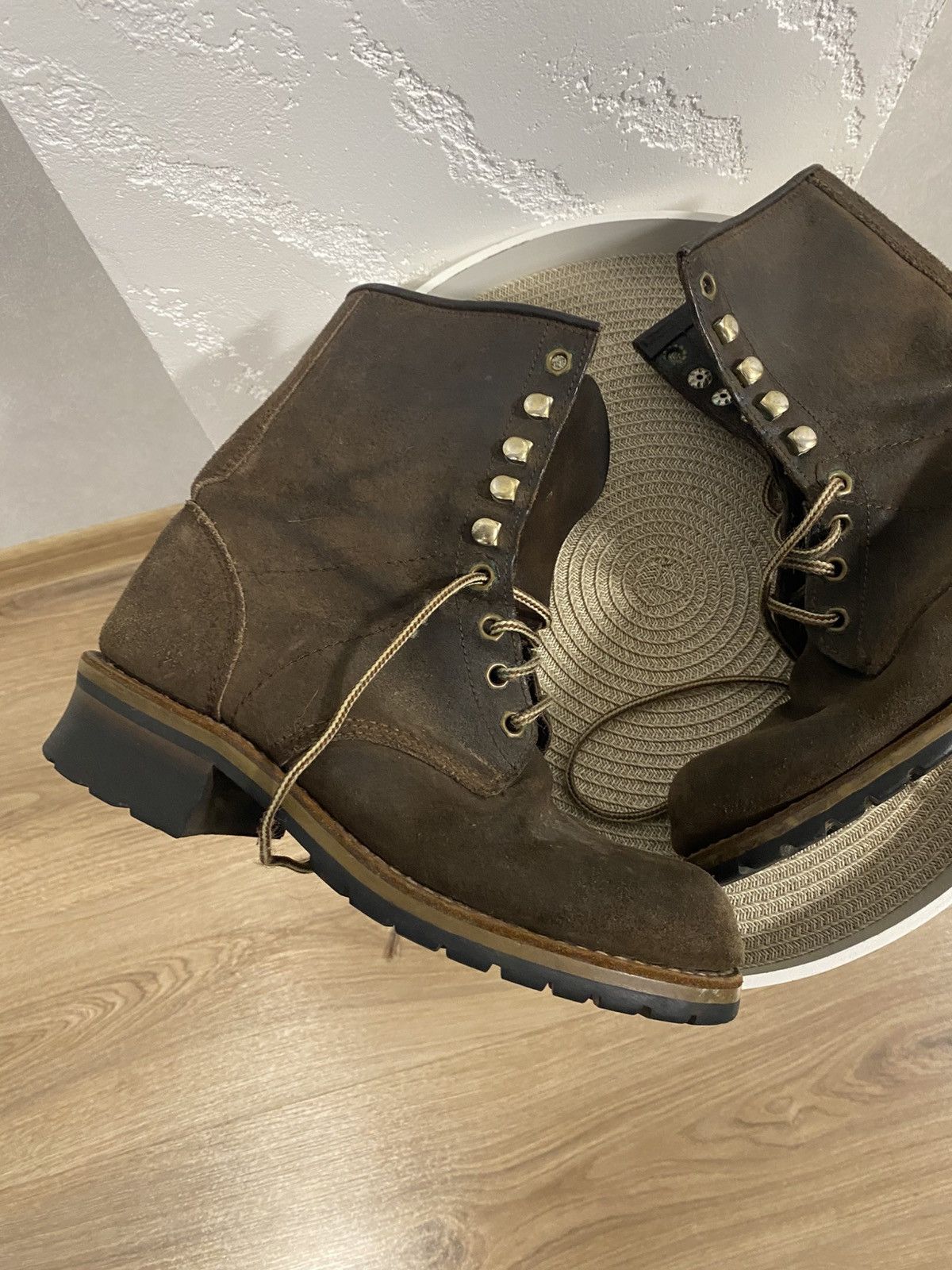 Vintage Vintage Brown Suede Rare Lace Up Logger Boots Size US 7 / EU 40 - 2 Thumbnail
