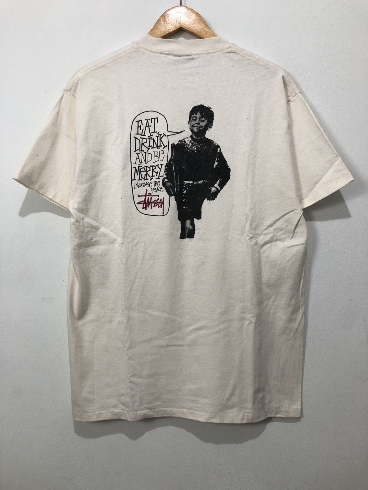 image of Stussy Remixed Classics T-Shirt in Off White, Men's (Size Large)