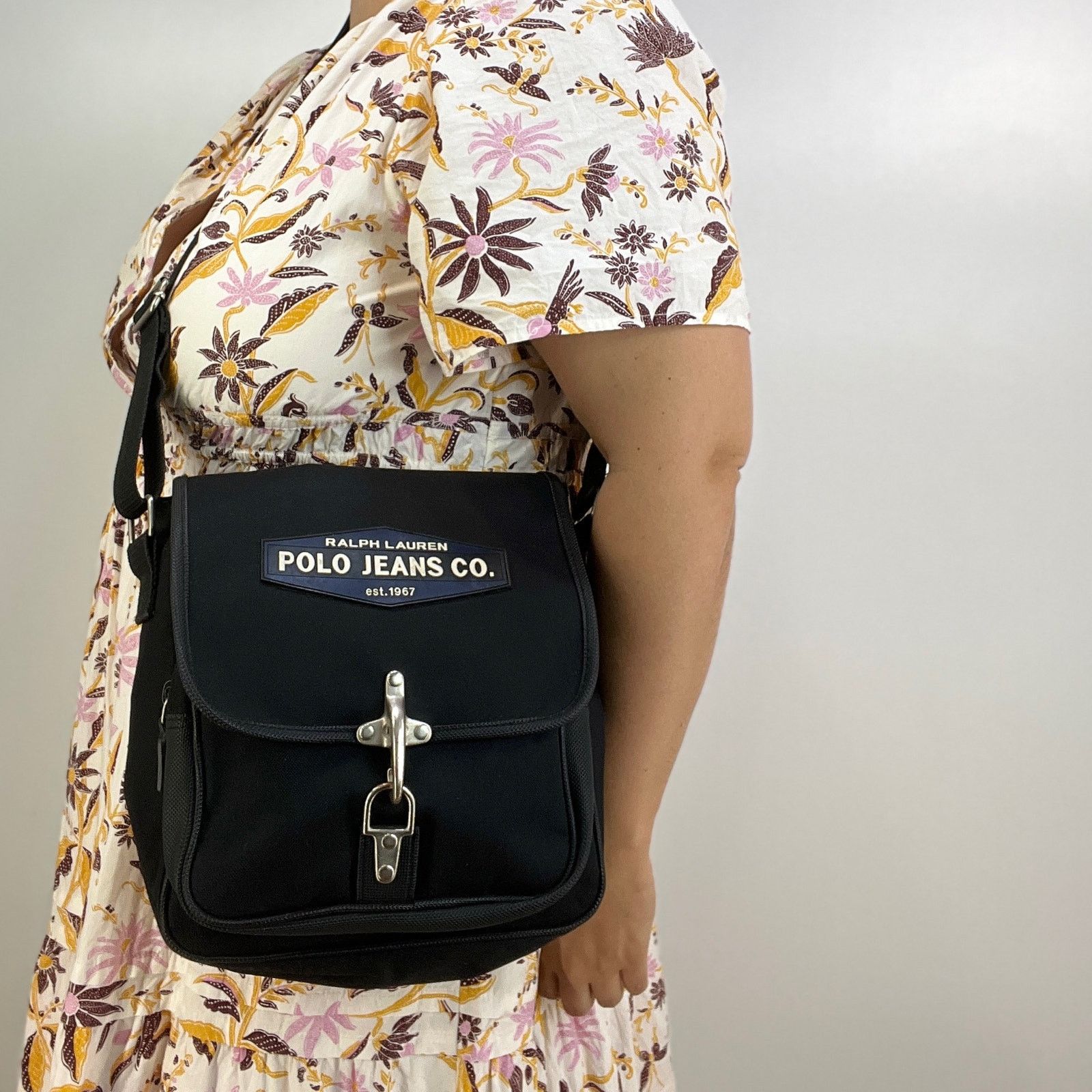 Polo Ralph Lauren × Vintage Ralph Lauren Polo Jeans Co. Vintage 90s Flap Crossbody Black Size ONE SIZE - 9 Thumbnail