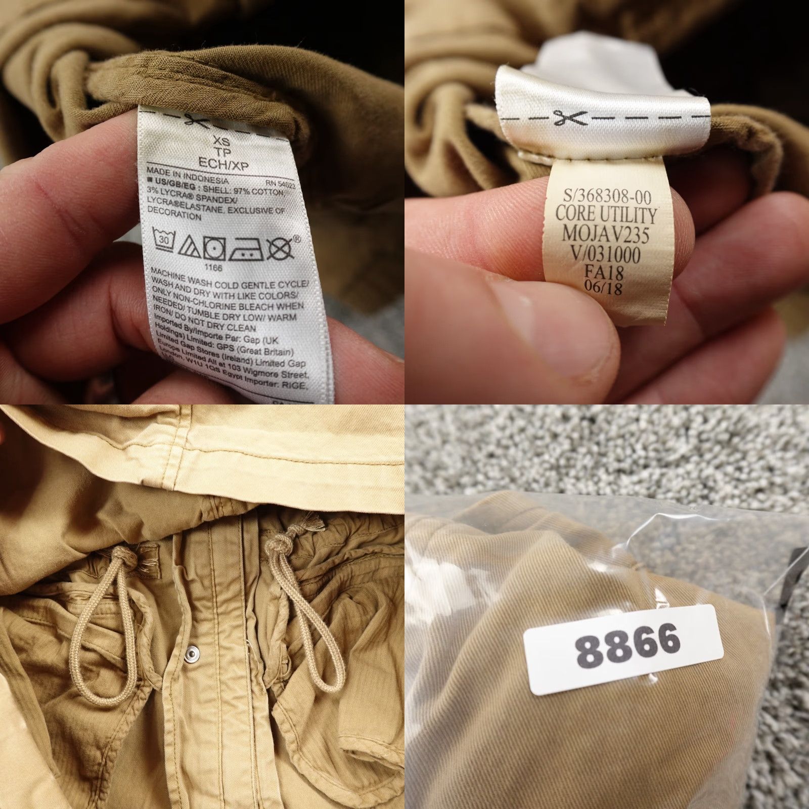 Gap Gap Jacket Womens XS Brown Tan Cargo Utility Safari Military Zip Chore Over Coat Womens XS Brown Tan Cargo Utility Safari Military Zip Over Coat Size XS / US 0-2 / IT 36-38 - 8 Thumbnail