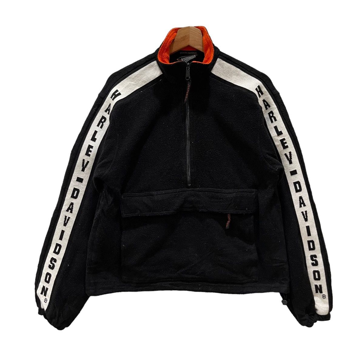 Harley Davidson × Vintage Vintage Harley Davidson Made in Usa Half Zipper Jacket Size US S / EU 44-46 / 1 - 1 Thumbnail