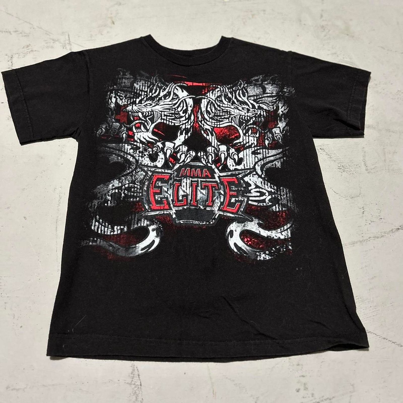 Other Y2K MMA Elite T-Shirt - Red & Black with Crazy Front Graphic Size US XS / EU 42 / 0 - 1 Thumbnail