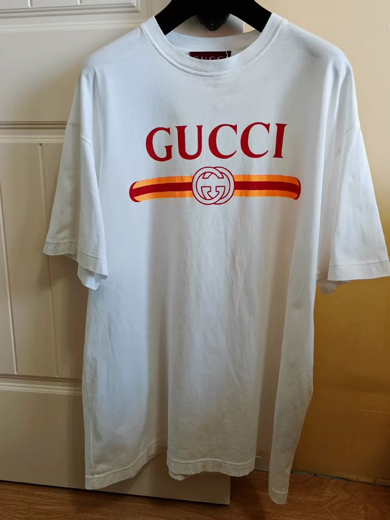 Gucci Gucci24ss Pink Letter Logo Short-sleeved T-shirt 2503-Nexta Size M / US 6-8 / IT 42-44 - 3 Thumbnail