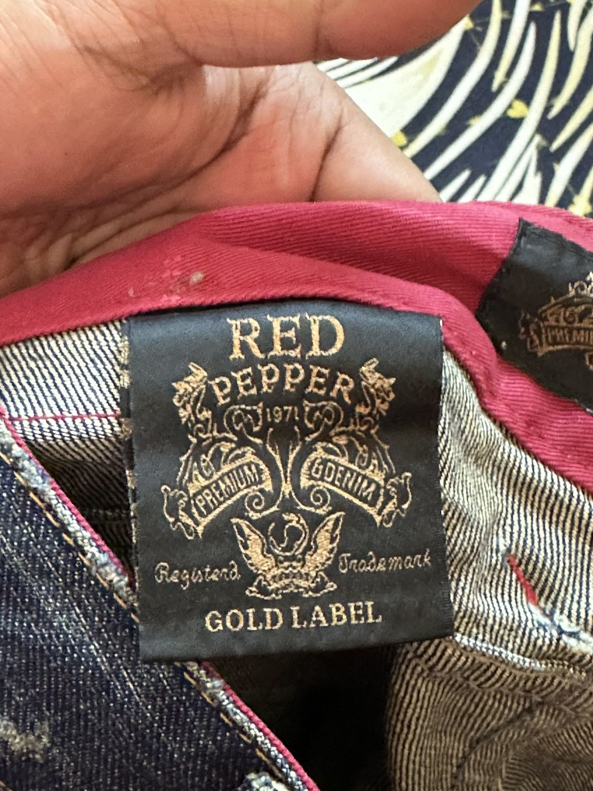 Ed Hardy Vintage Red Pepper Flare Mudwash Distressed Denim Size US 30 / EU 46 - 9 Thumbnail