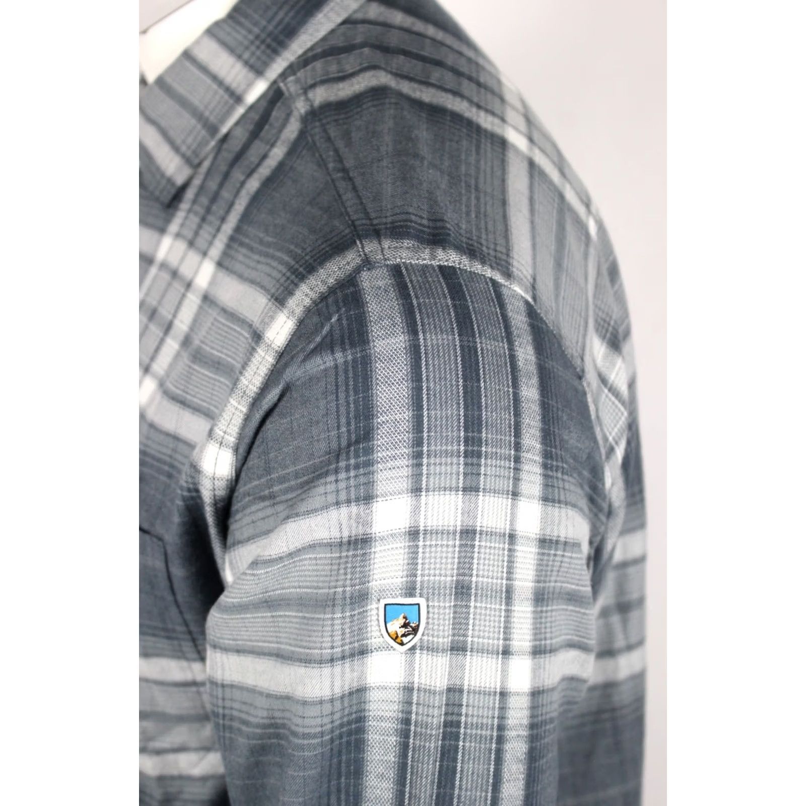 Vintage Kuhl Fugitive Flannel Shirt Large L Steel Blue Men's Long Sleeve Button 4202 Size US L / EU 52-54 / 3 - 5 Thumbnail