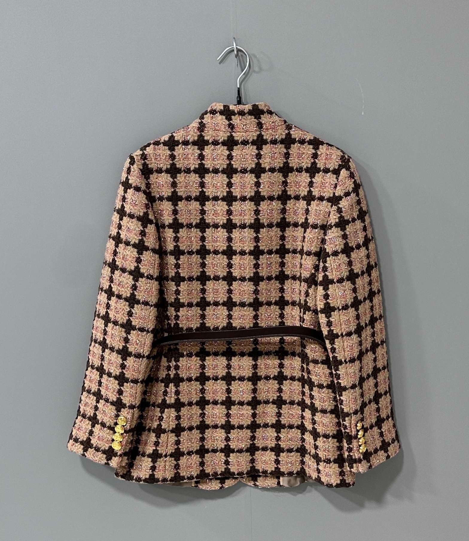 Gucci Gucci plaid floral woven belt small fragrance jacket size36 Size US M / EU 48-50 / 2 - 3 Thumbnail