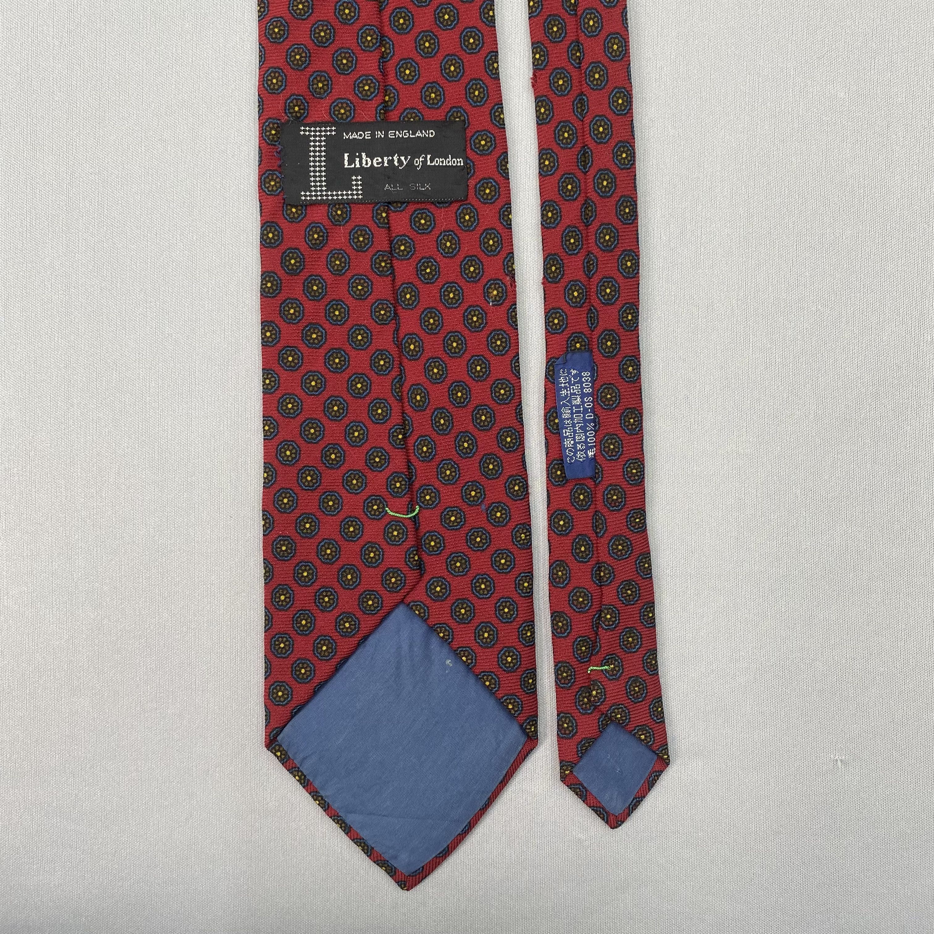 Liberty Vintage Liberty SILK Necktie Cravate Pure Silk Size ONE SIZE - 6 Thumbnail