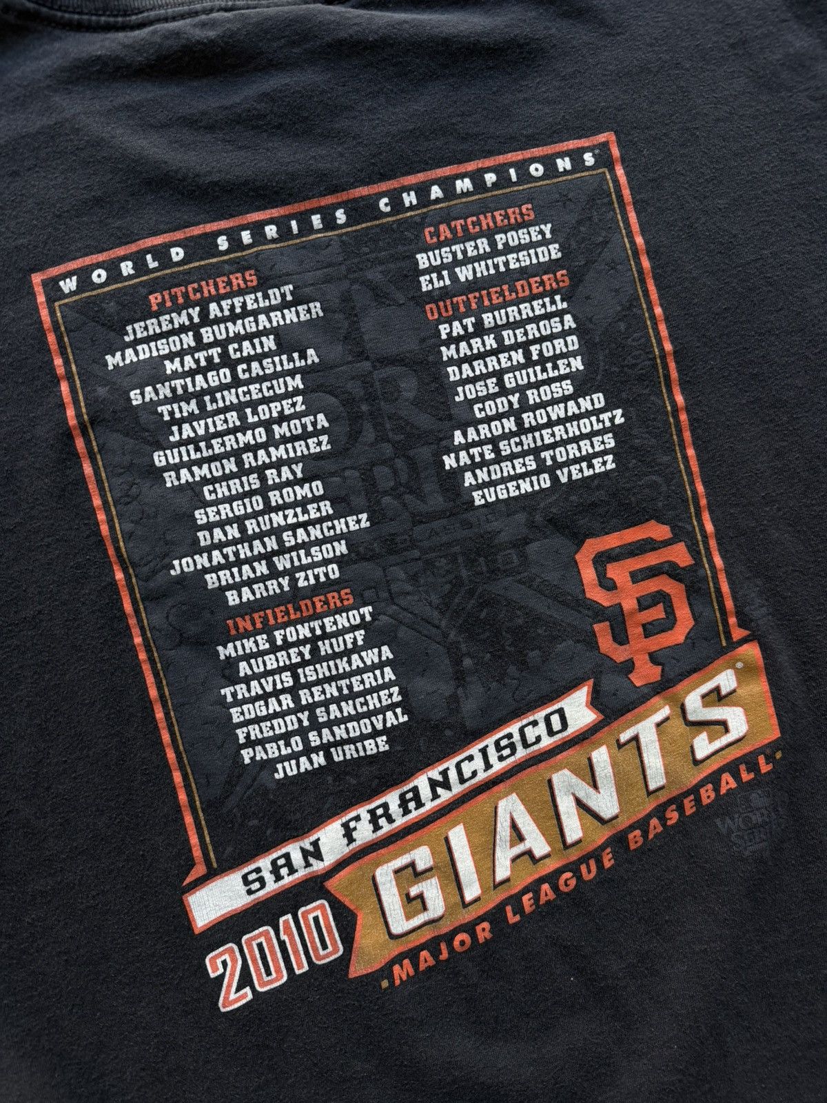 MLB San Francisco Giants 2010 World Series Champs T-Shirt Sz XL Size US XL / EU 56 / 4 - 5 Thumbnail