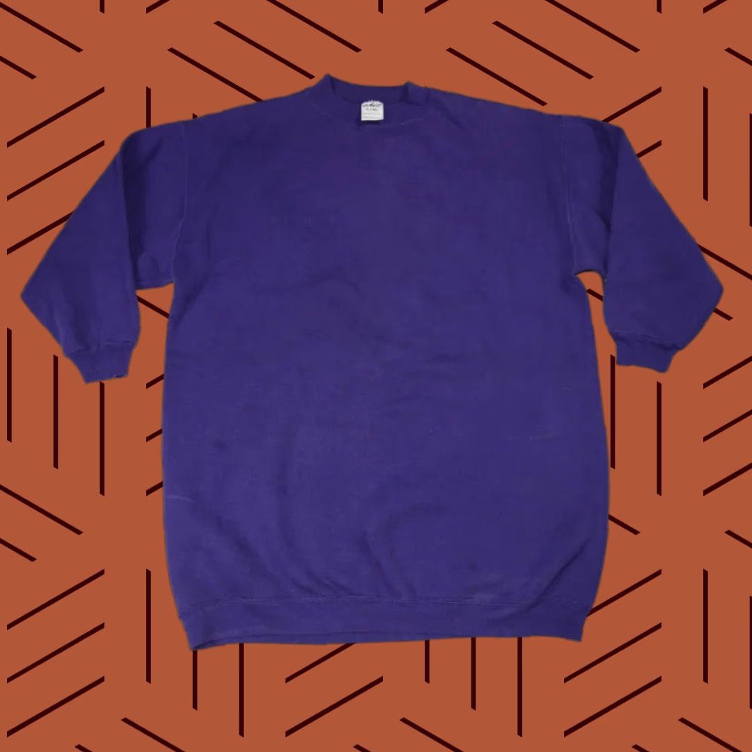 Vintage VINTAGE Chic Sweatshirt Dress 80s Purple L/XL Casual Glam Rock Womens USA Made Size L / US 10 / IT 46 - 1 Thumbnail