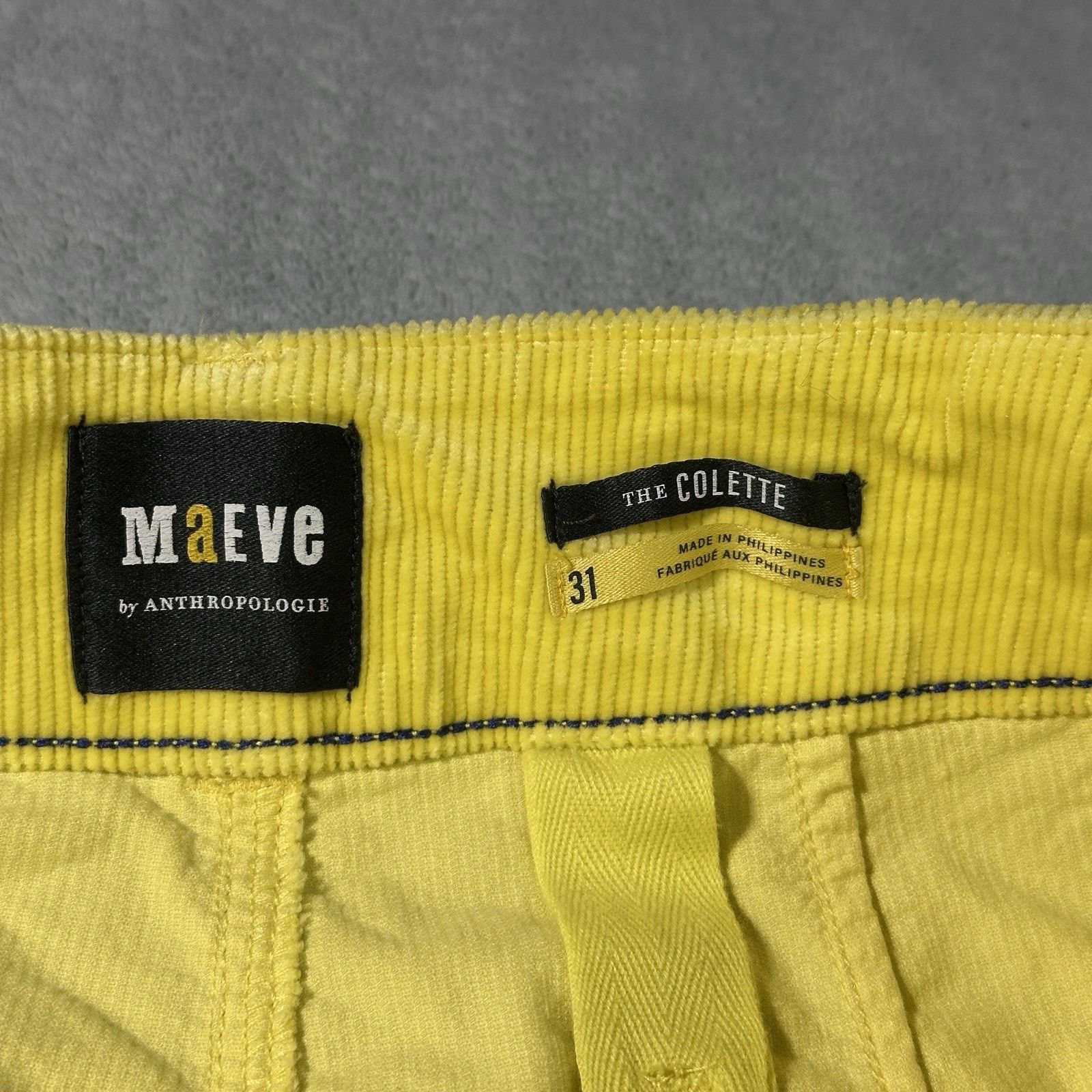 Anthropologie Y2K 2000s Maeve Pilcro Colette Corduroy Beyond Baggy Pants Size 32" / US 10 / IT 46 - 3 Thumbnail