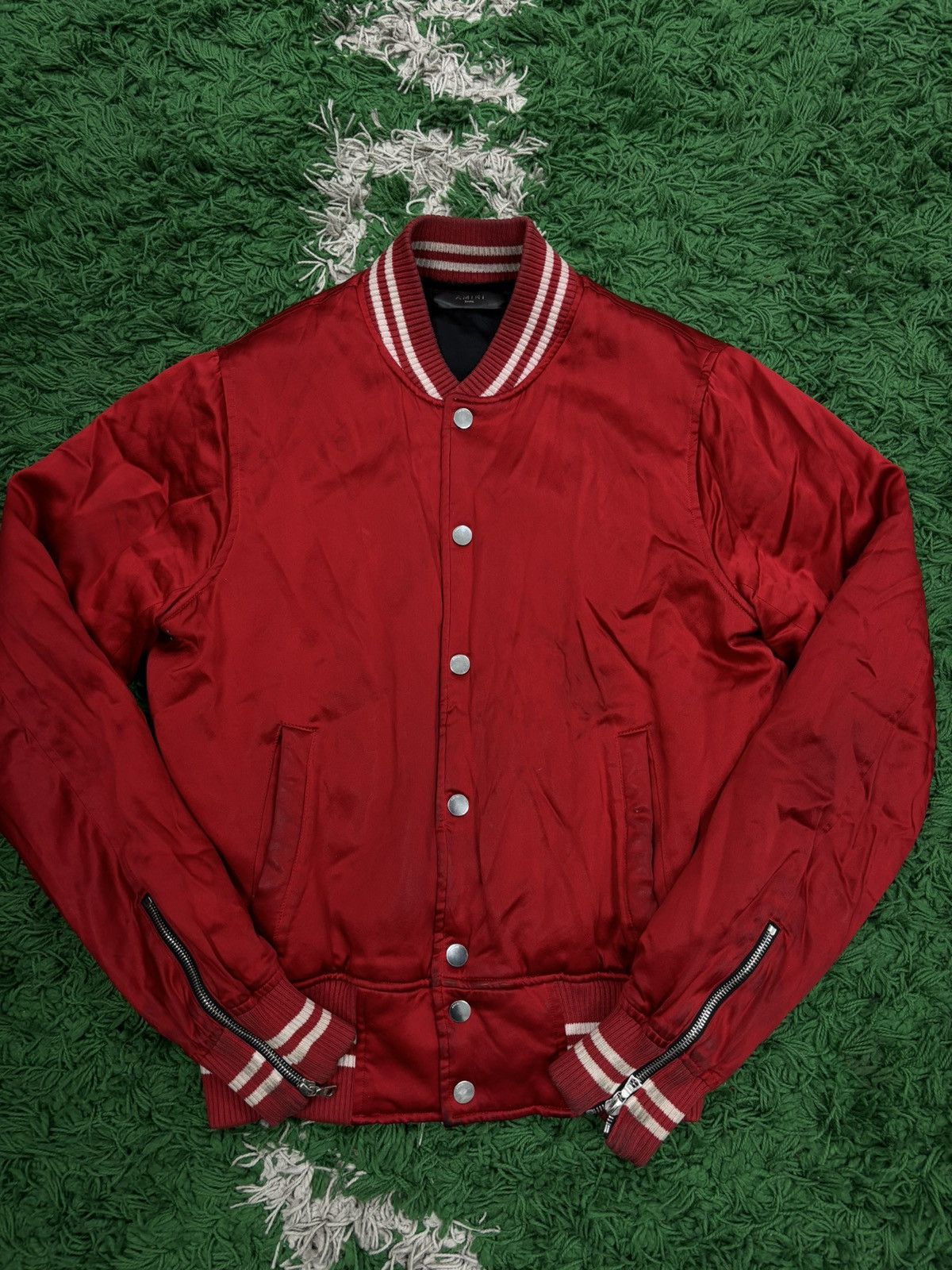 image of Amiri Varsity Jacket Red Small, Men's