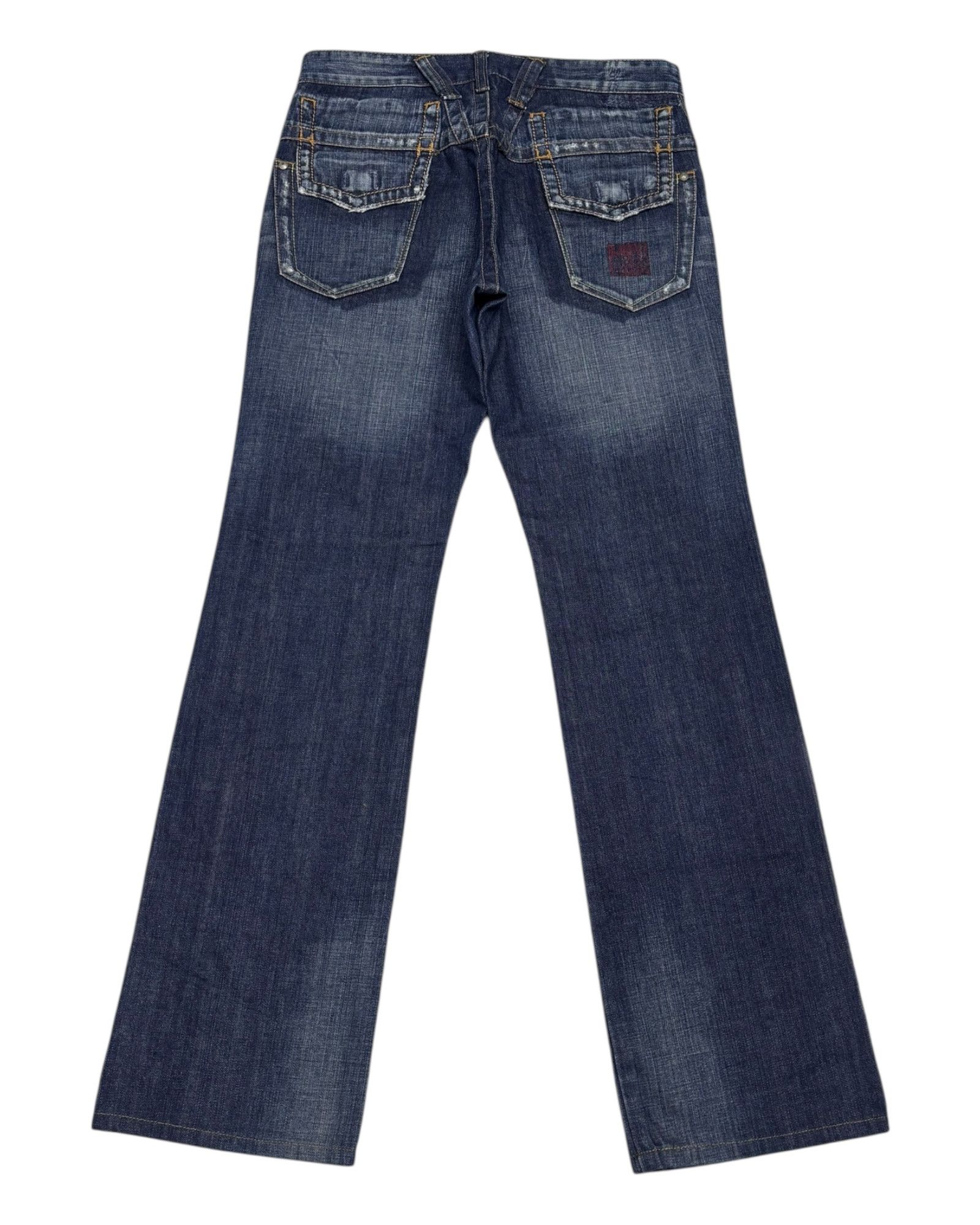 Marithe + Francois Girbaud MARITHE Francois GIRBAUD Straight Cut Distressed Denim Jean Size US 32 / EU 48 - 2 Thumbnail
