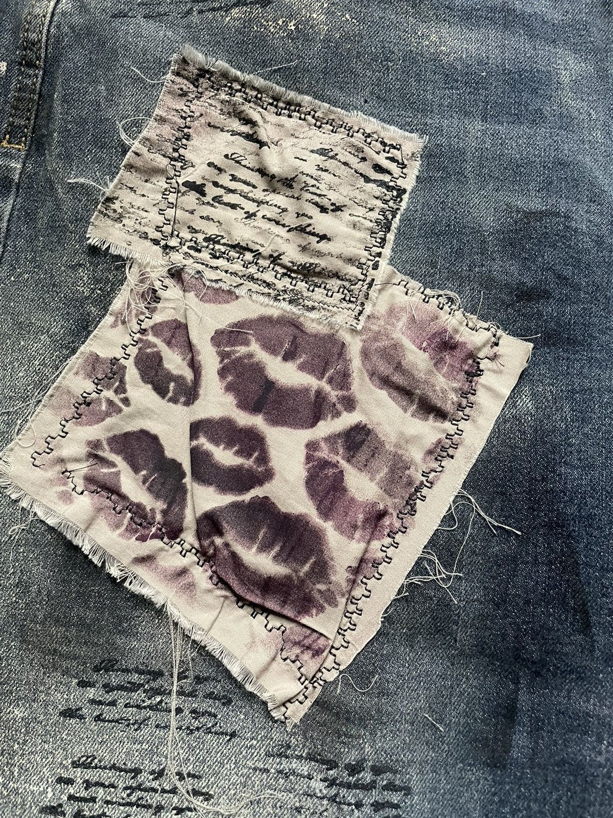 Handmade × Vintage love letter inspired custom denim Size US 32 / EU 48 - 3 Thumbnail