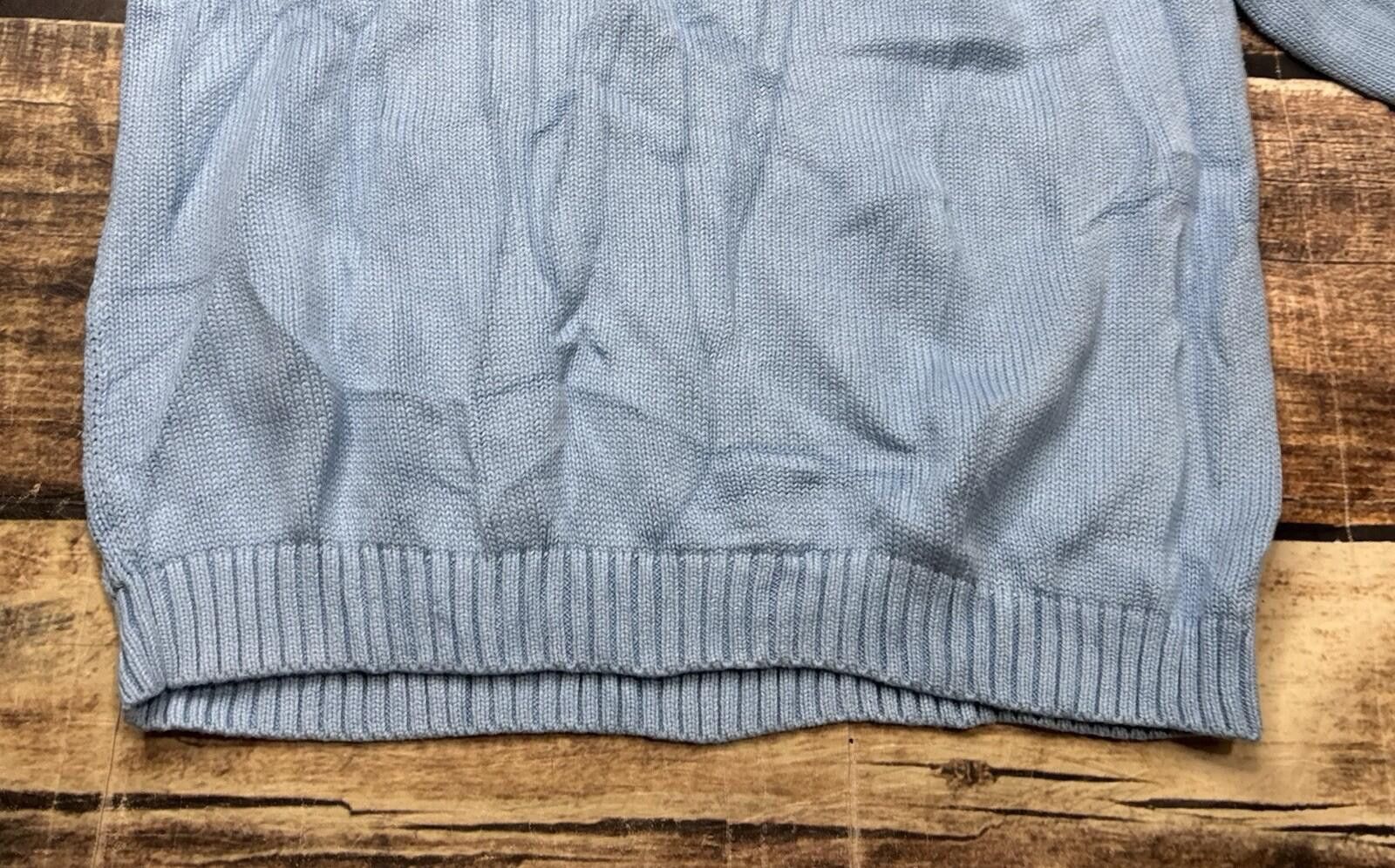 Lands' End Lands End Drifter Sweater Womens XL Cable Knit Cotton Blue Size XL / US 12-14 / IT 48-50 - 7 Thumbnail