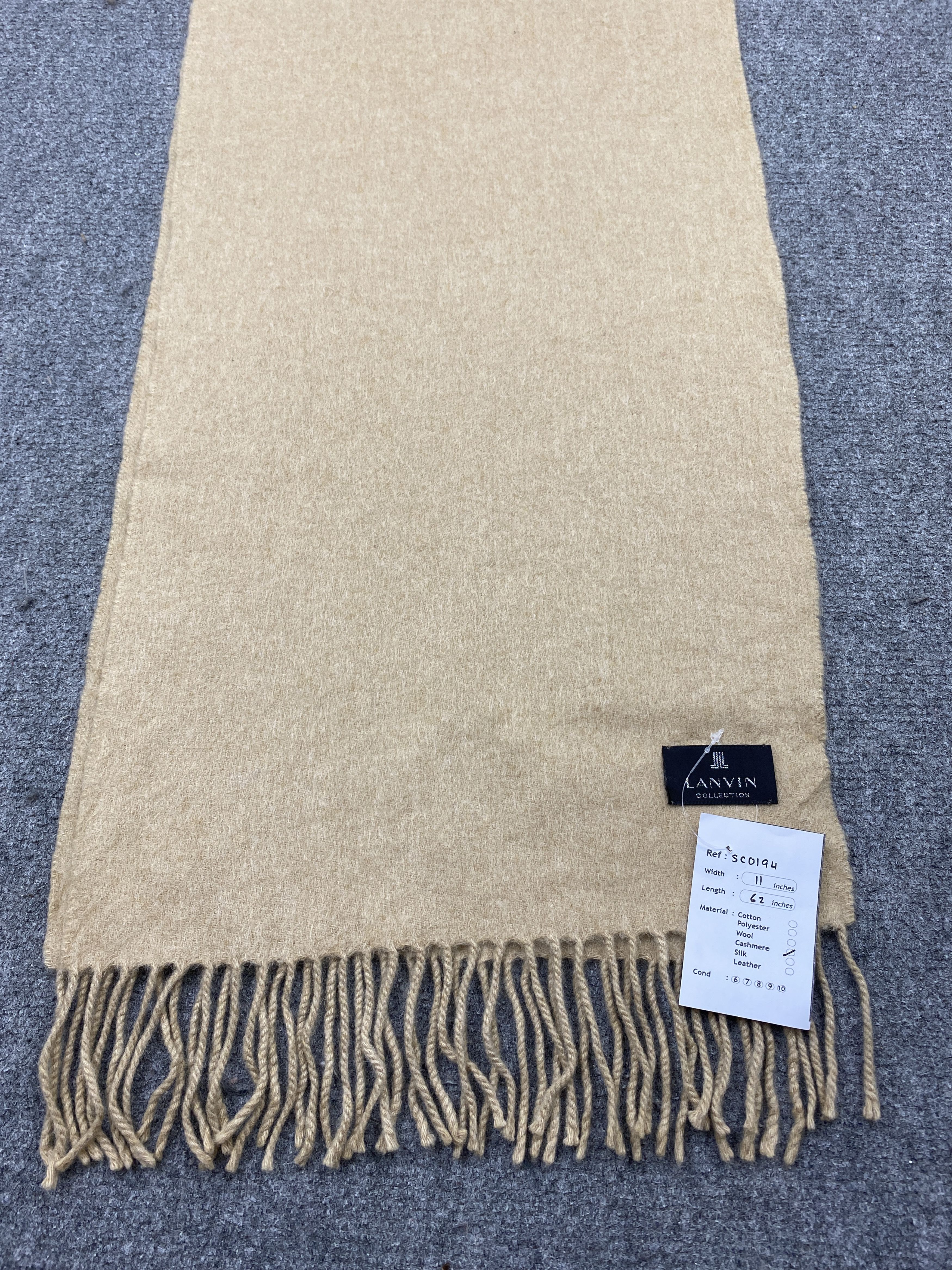 Lanvin Lanvin Collection Cashmere Scarf Muffler V2722 Size ONE SIZE - 3 Thumbnail