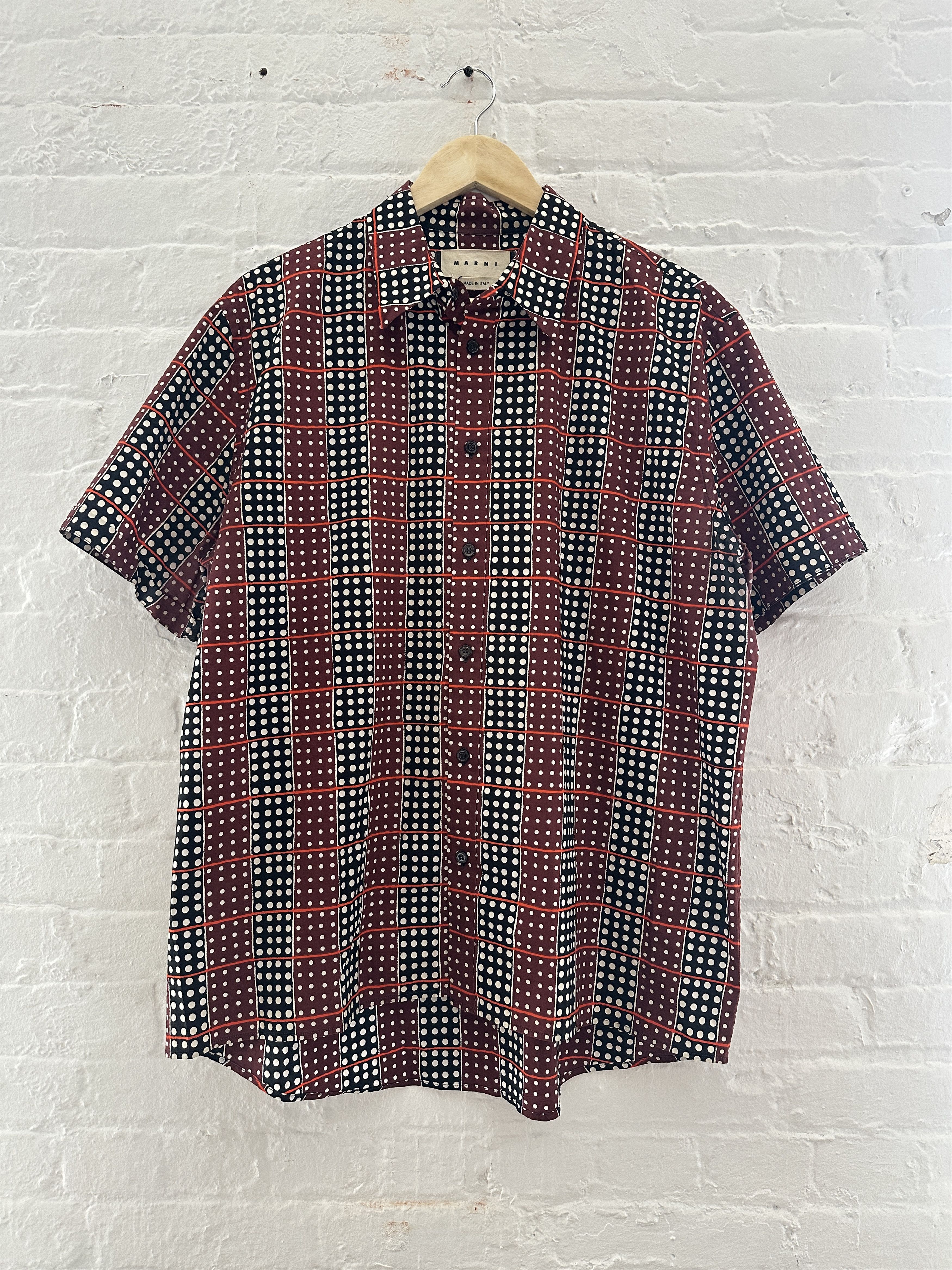 Marni Marni Short Sleeve Button Up Shirt Size US L / EU 52-54 / 3 - 1 Thumbnail
