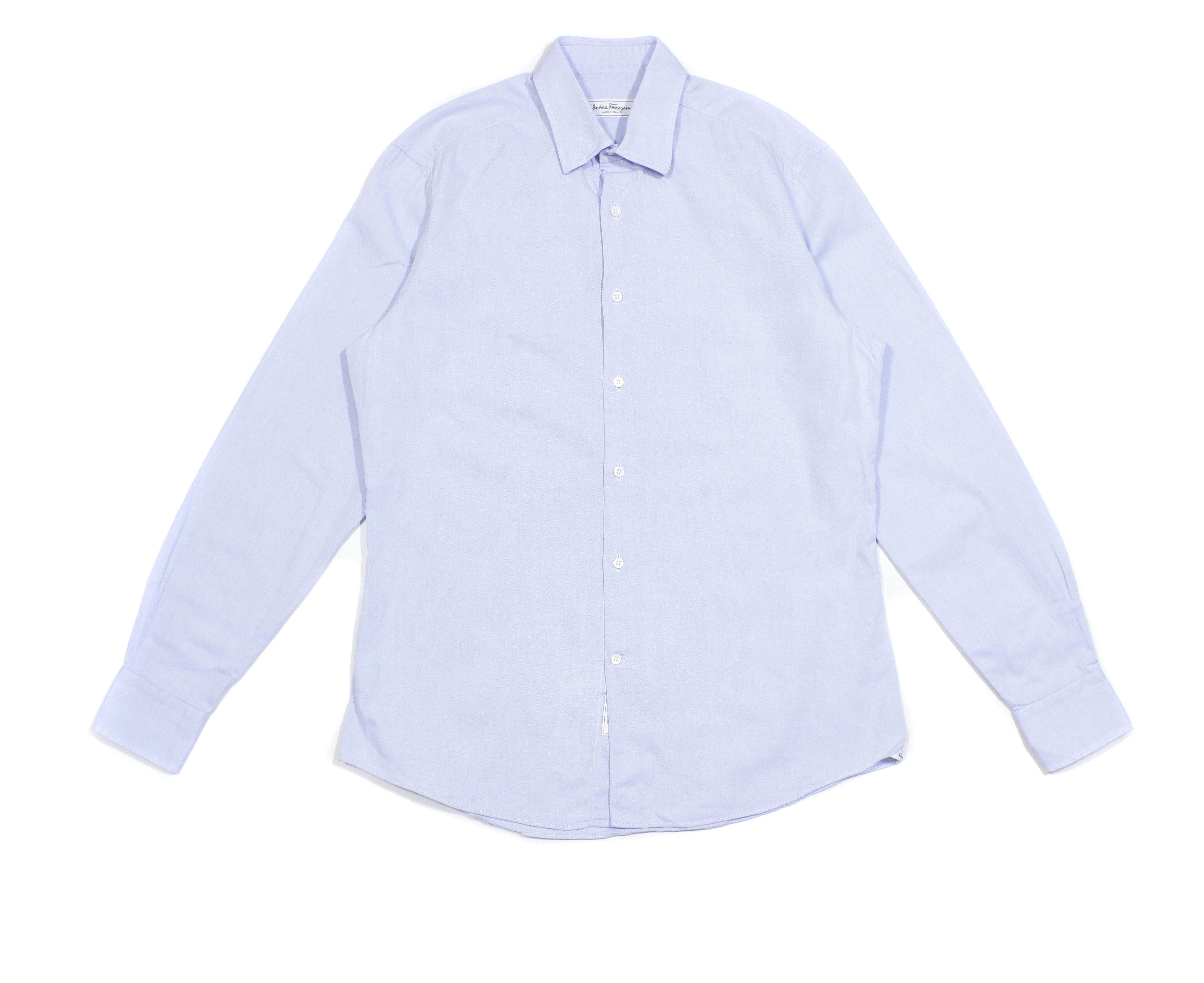Salvatore Ferragamo Textured Dress Shirt Size US M / EU 48-50 / 2 - 1 Thumbnail