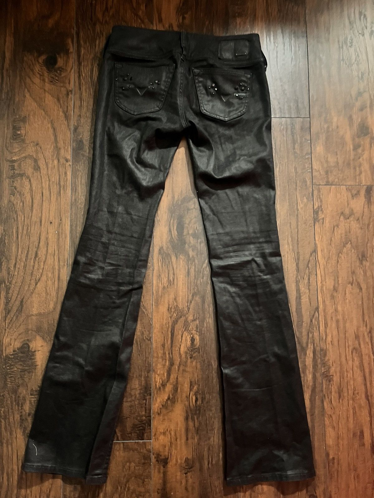 Diesel Tornado mart Diesel waxed flare jeans Size US 27 - 1 Thumbnail
