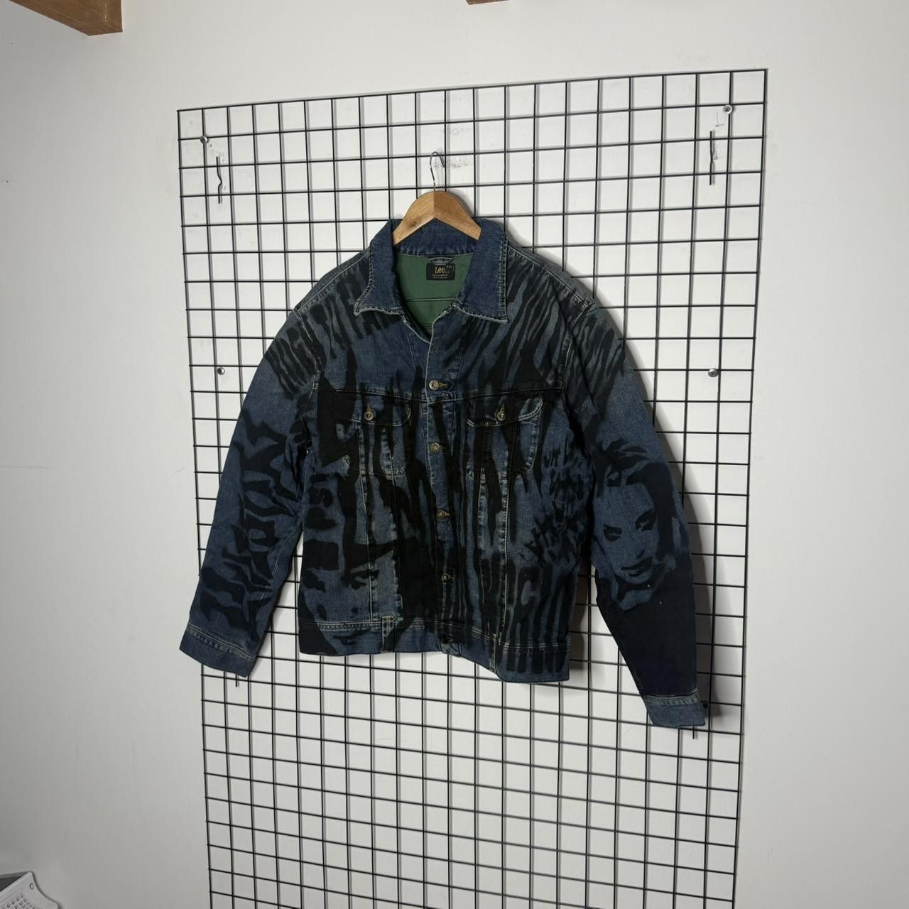 Vintage Jacket Handmade Painted Lee Vintage 90s Avantgarde Abstract Size US XL / EU 56 / 4 - 4 Thumbnail