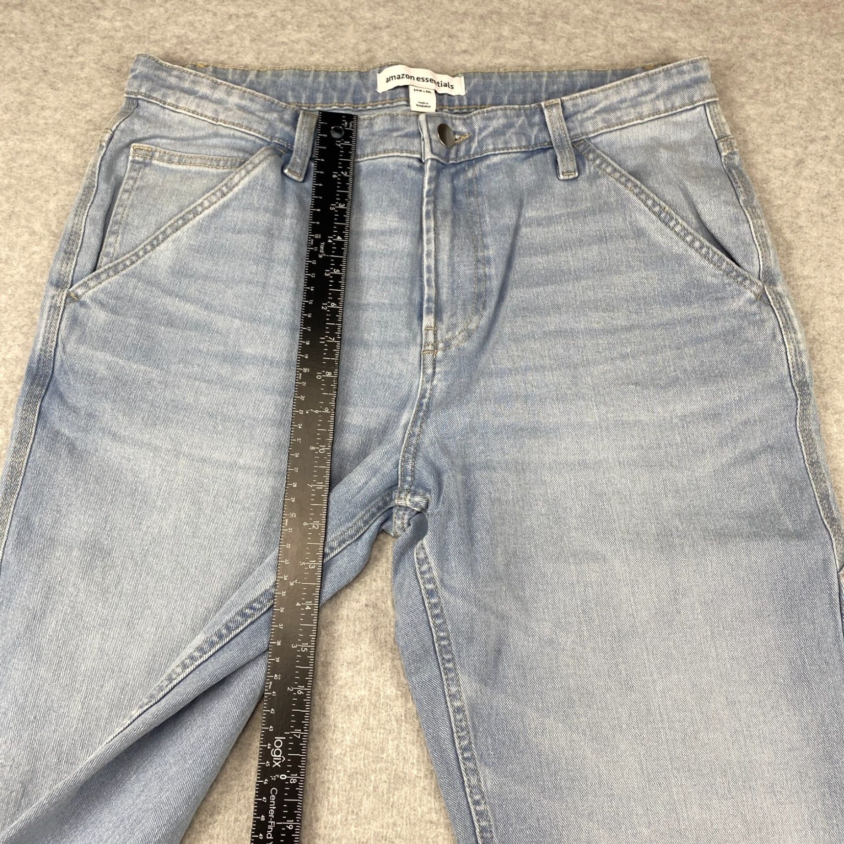 Essentials Amazon Jeans Mens 34X30 Blue Slim Straight 5-Pocket Design Denim Cotton Blend Stretch D Size US 34 / EU 50 - 4 Thumbnail