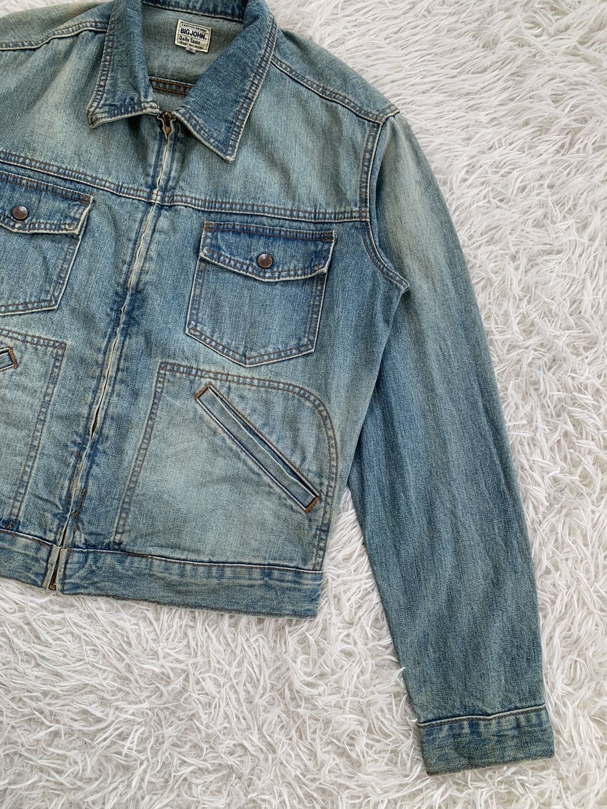 Big John Vtg Big John Denim Zipper Jacket Size US L / EU 52-54 / 3 - 4 Thumbnail