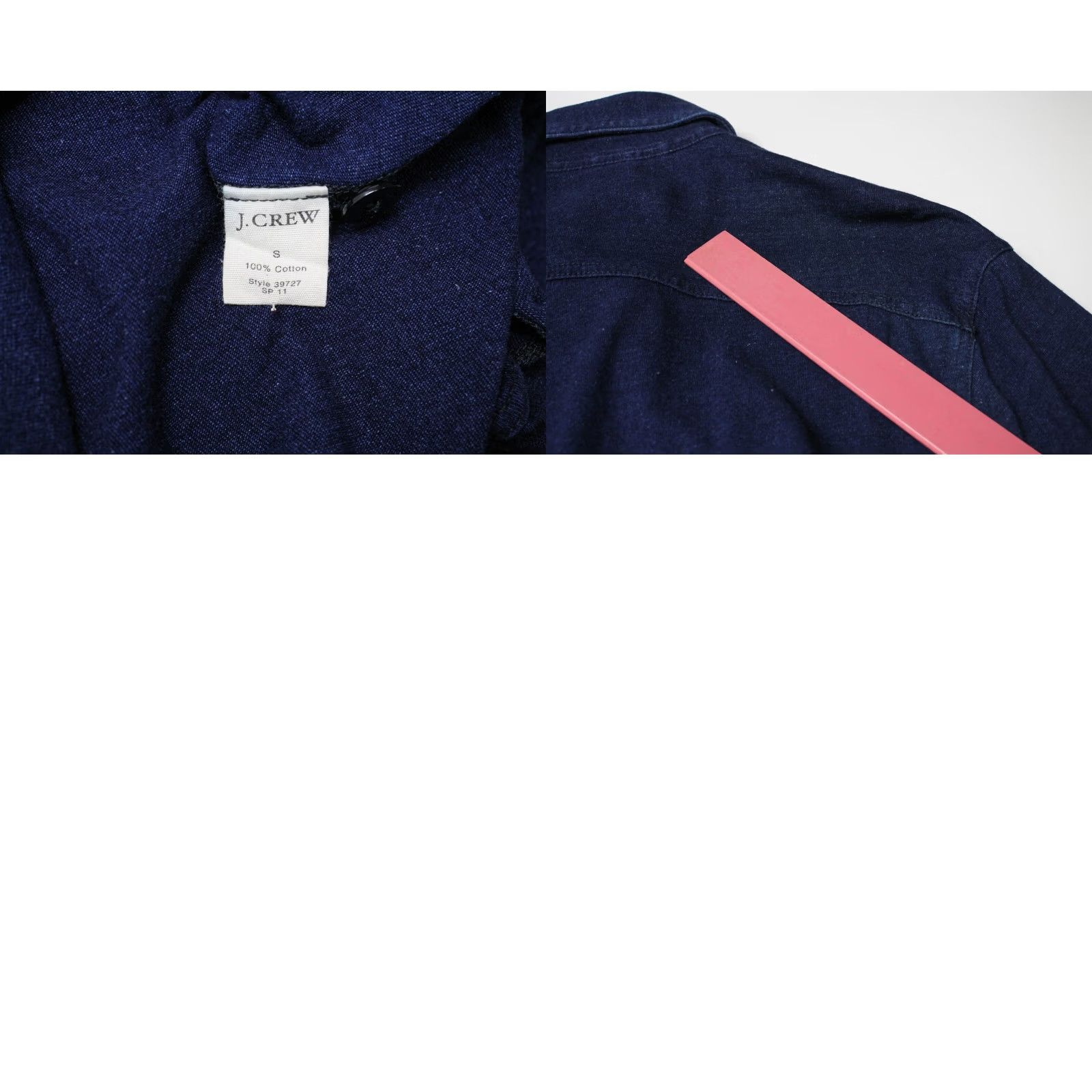 J.Crew J.CREW Indigo Shirt Men's SMALL Half Button Pullover Collared Pockets Size US S / EU 44-46 / 1 - 8 Thumbnail