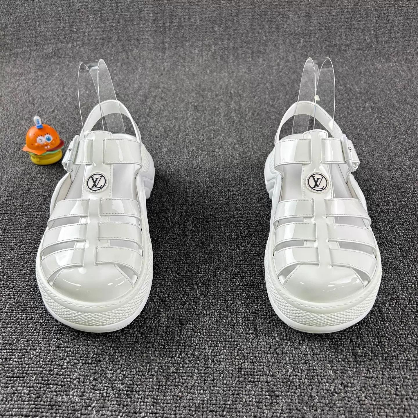 Louis Vuitton LV White Roman Sandals EUR 38.5 New Size US 8 / IT 38 - 2 Thumbnail