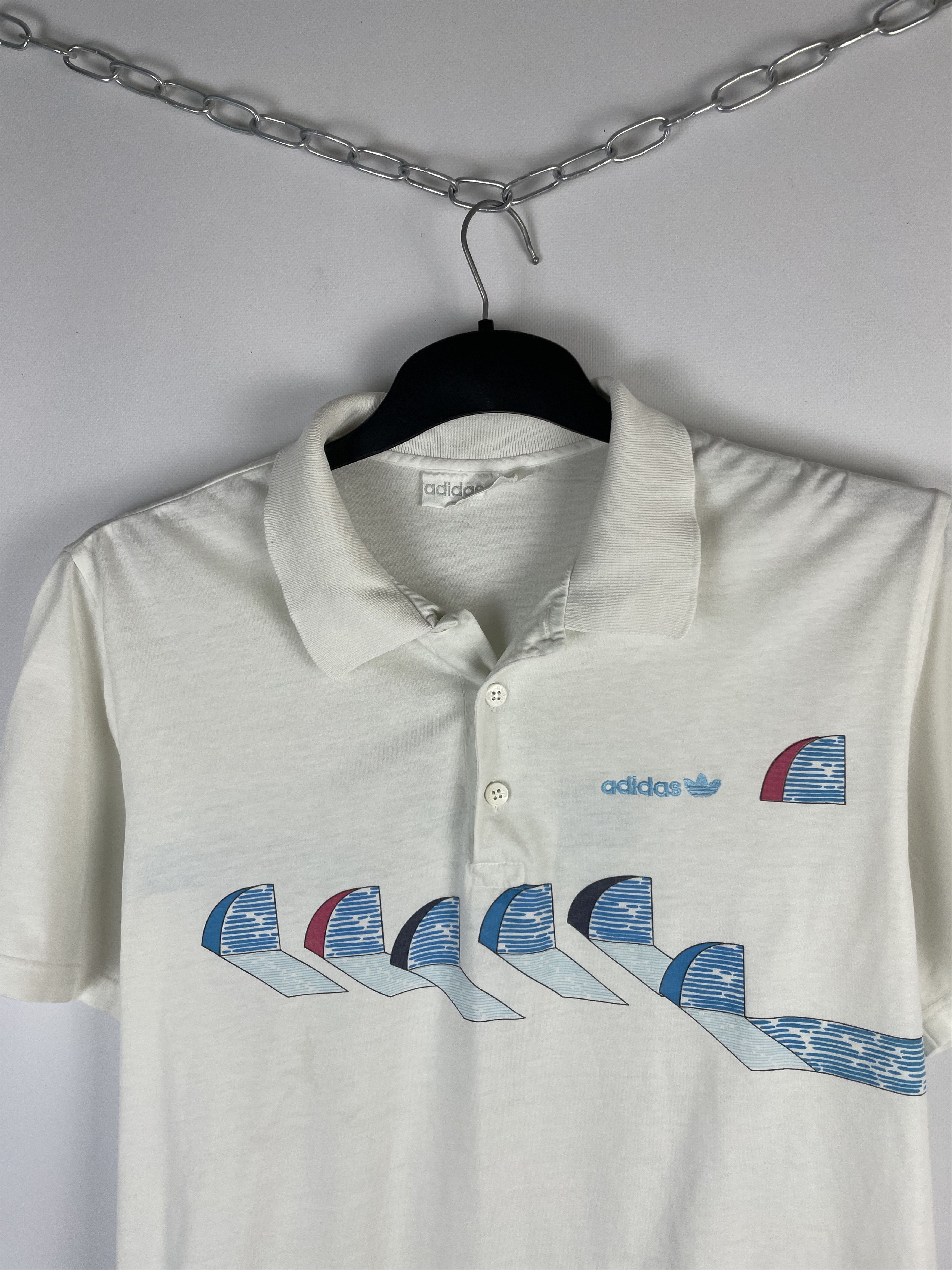 Adidas 90s Vintage Adidas Tennis Art Polo Shirt Size US S / EU 44-46 / 1 - 3 Thumbnail