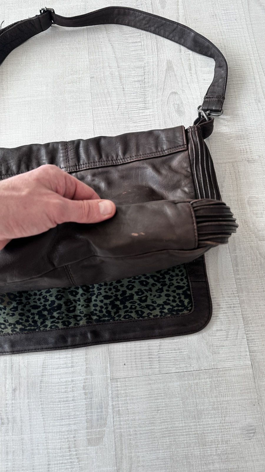 Allsaints AllSaints Infinite Leather Bag Messenger Crossbody Archive Size ONE SIZE - 15 Thumbnail