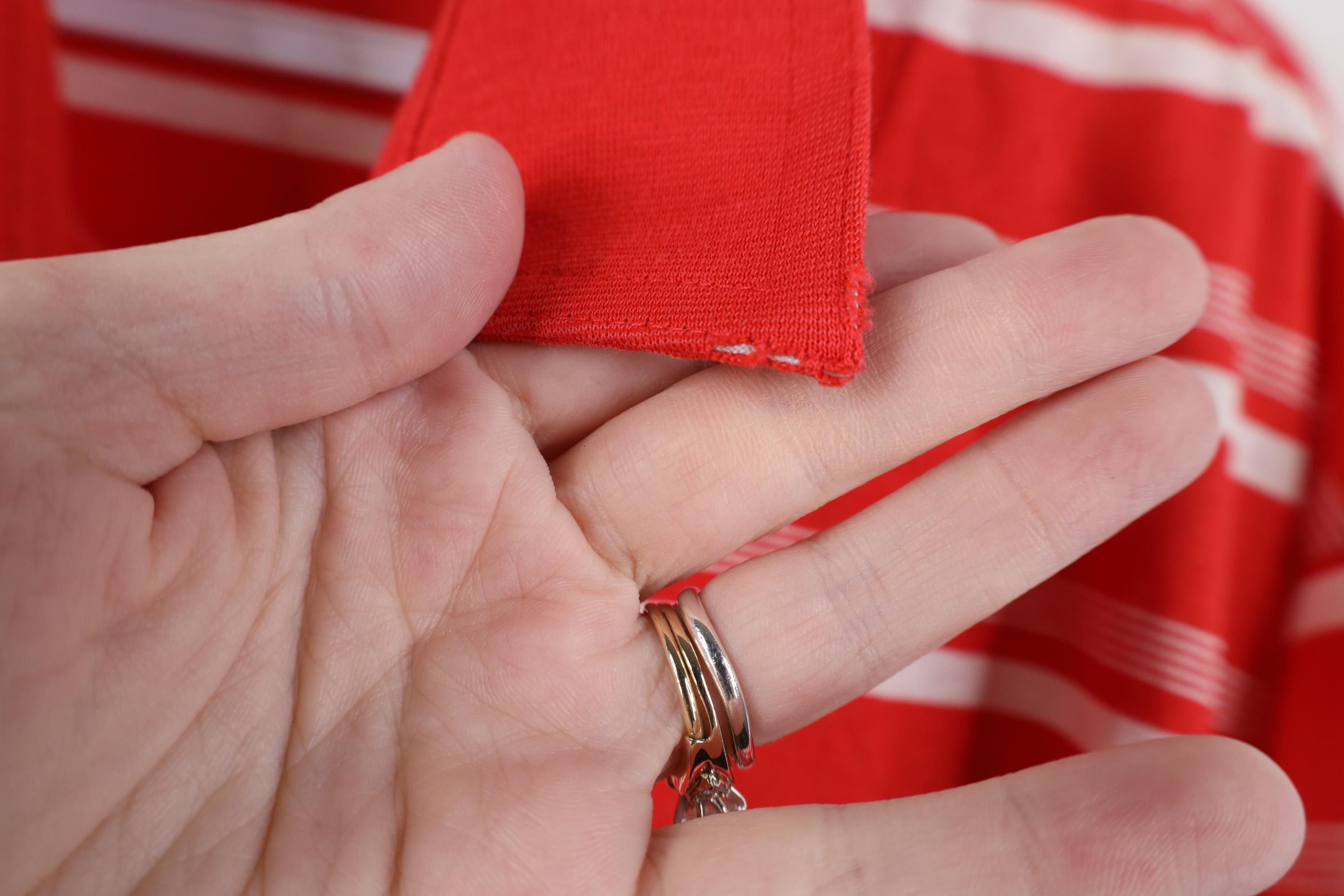 Vintage Vintage 80s 90s Streetwear Striped Knit Golf Polo Shirt Red Size US XL / EU 56 / 4 - 7 Thumbnail