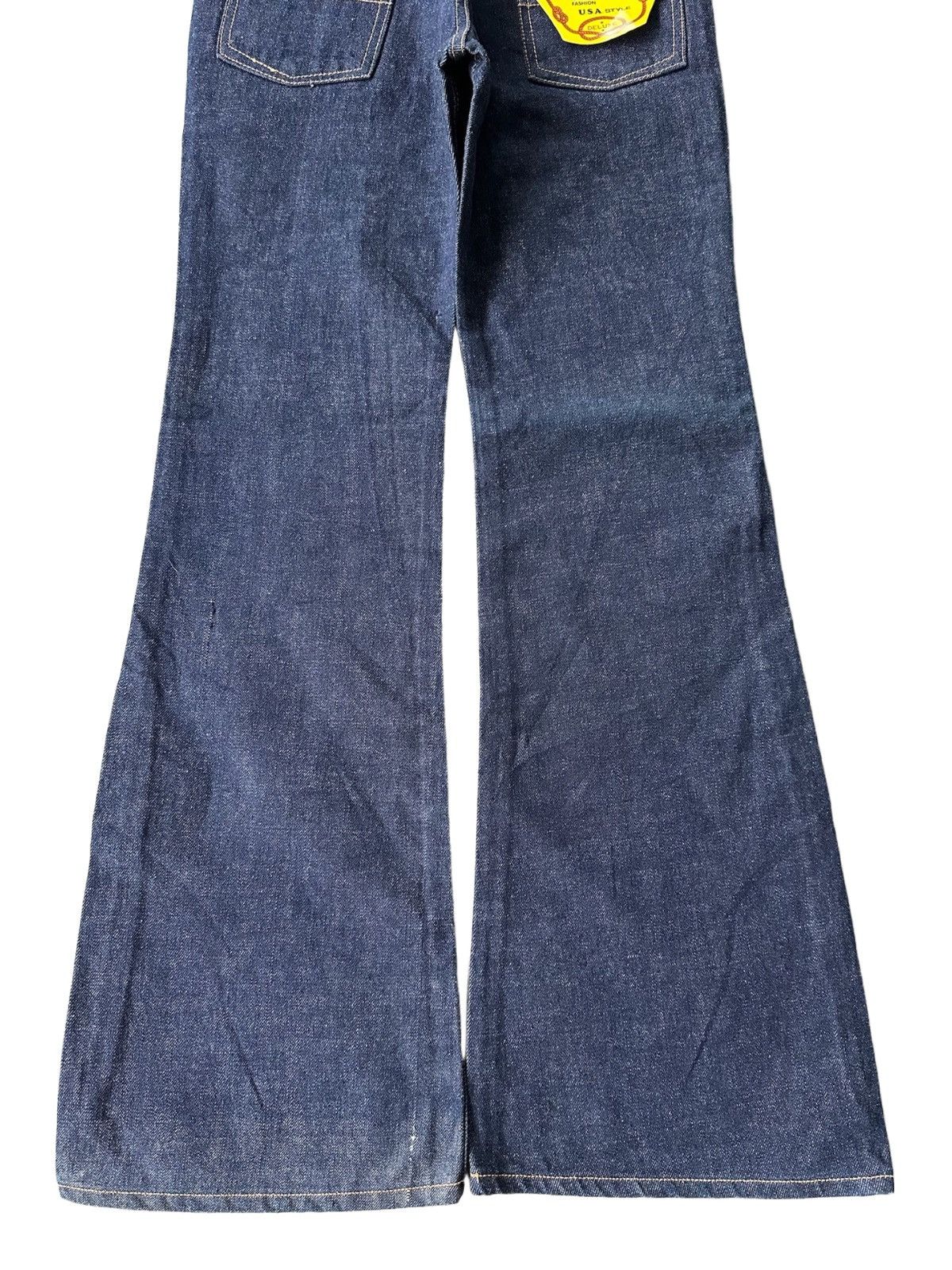 Japanese Brand Vintage Blue Battle Japanese Denim Flare Bell Bottom Jeans Size US 28 / EU 44 - 12 Thumbnail